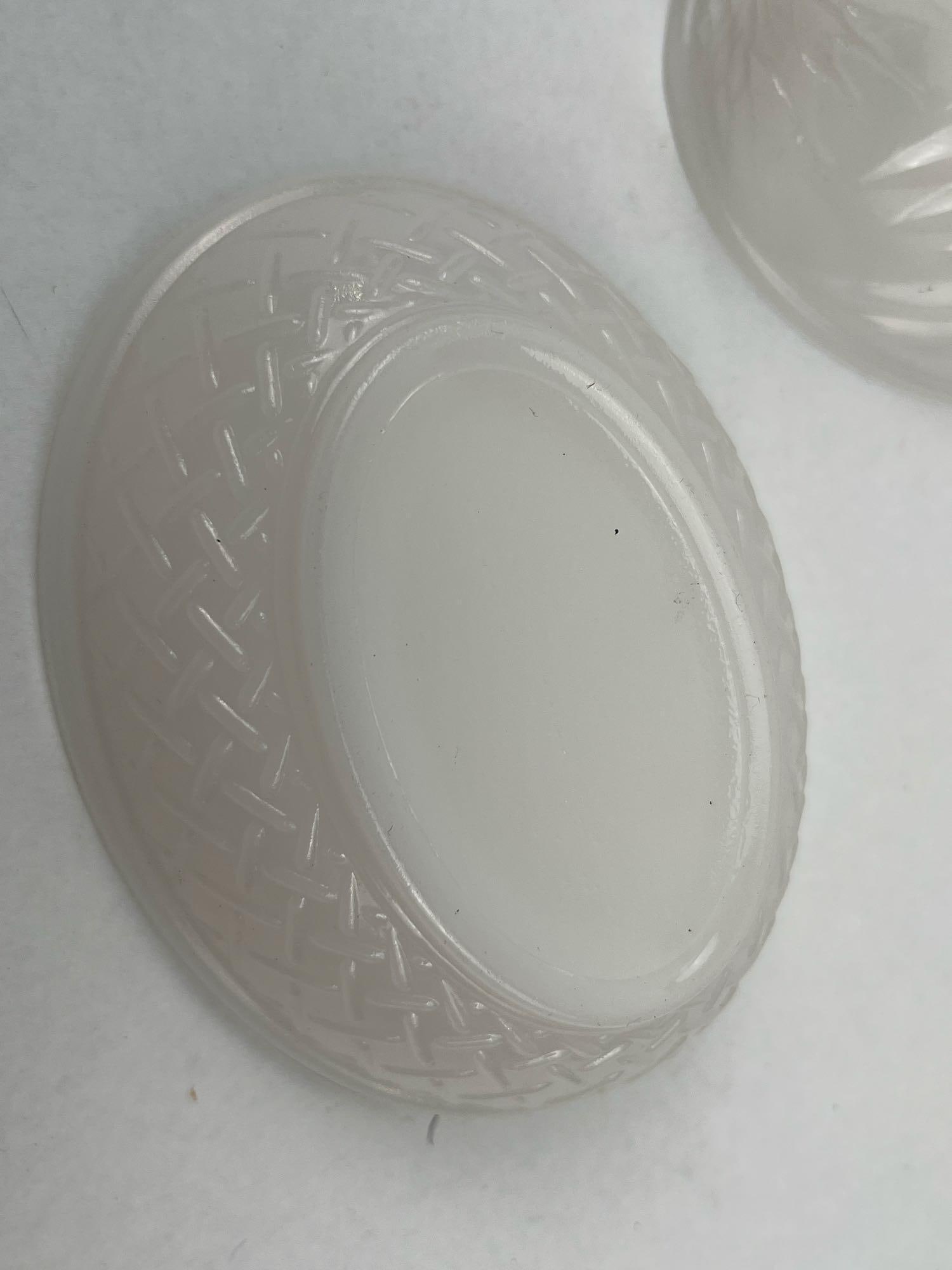 Two Pressed Glass Hen Figural Items - 8