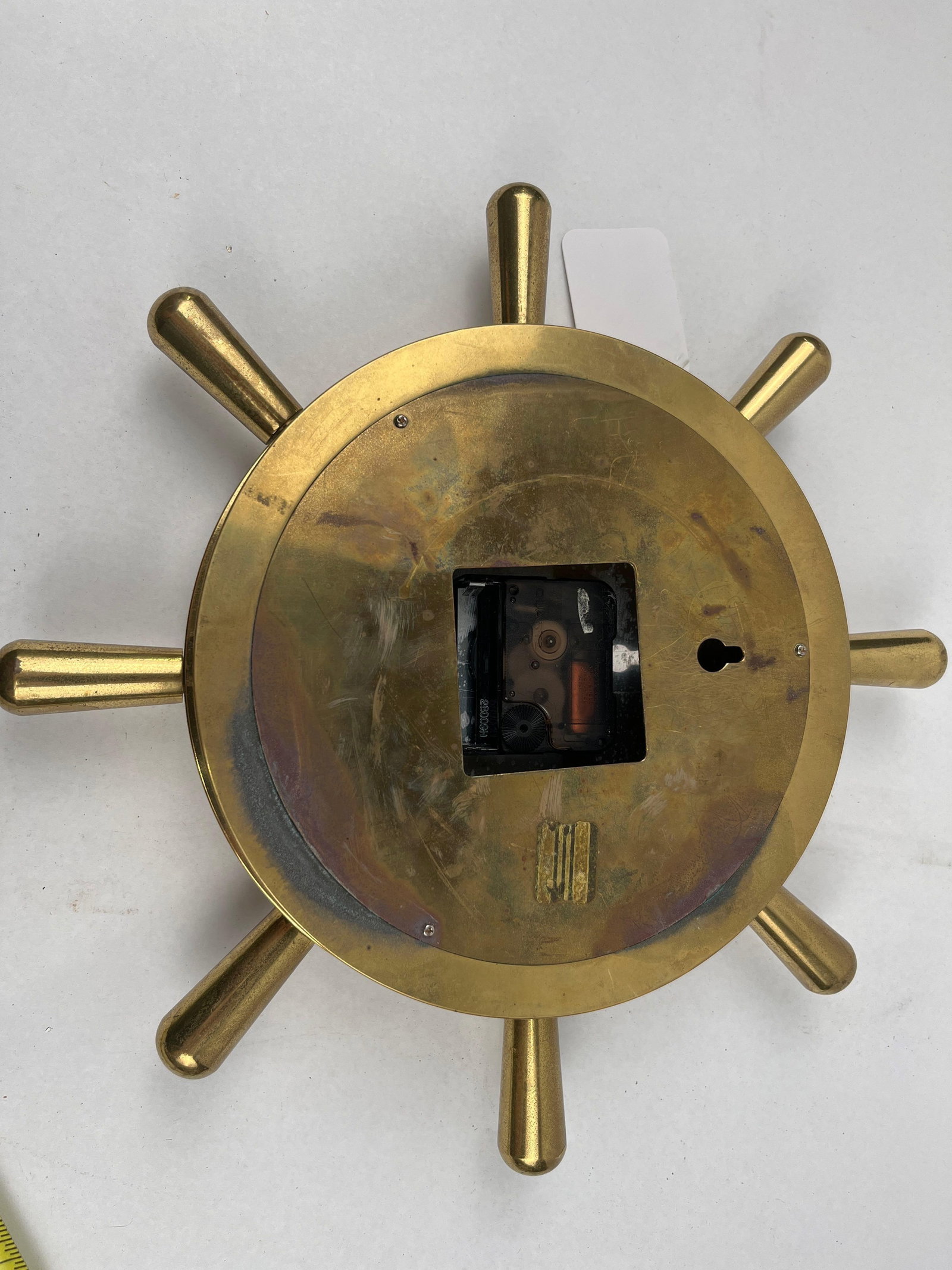 Brass Ship's Wheel Nautical Wall Clock - 5