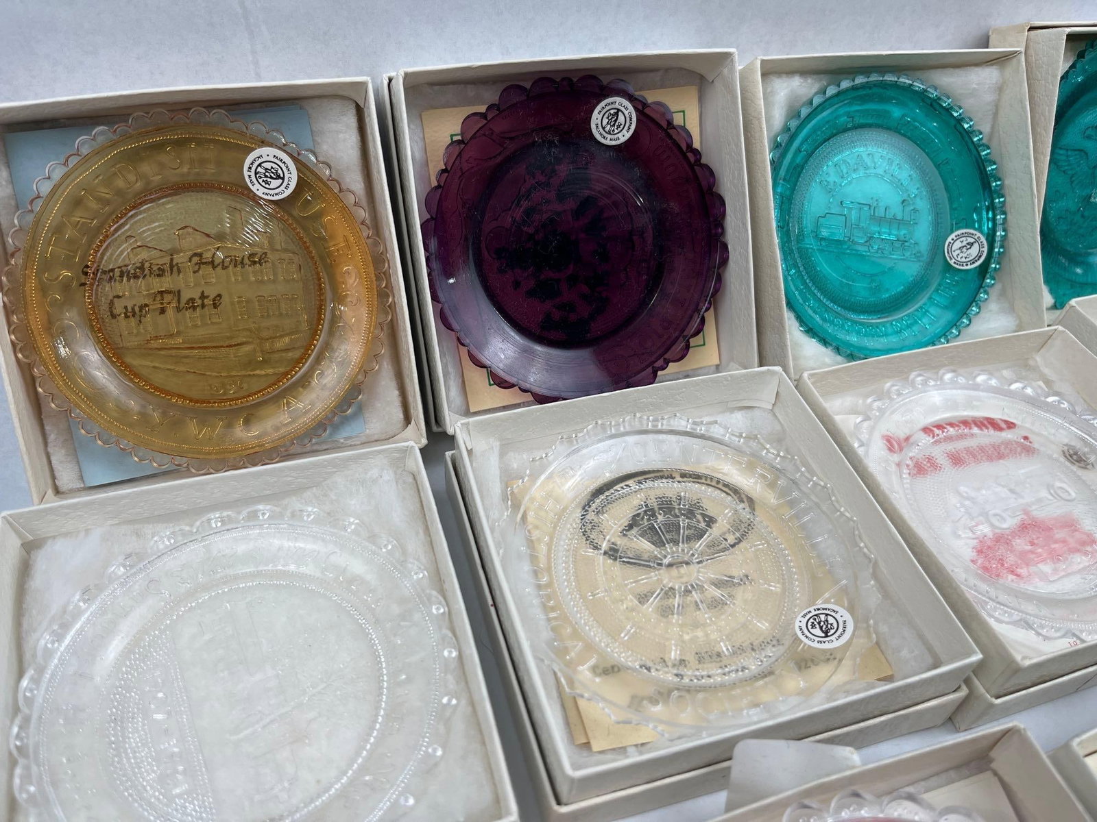 Set Pairpoint Commemorative Cup Plates - 4