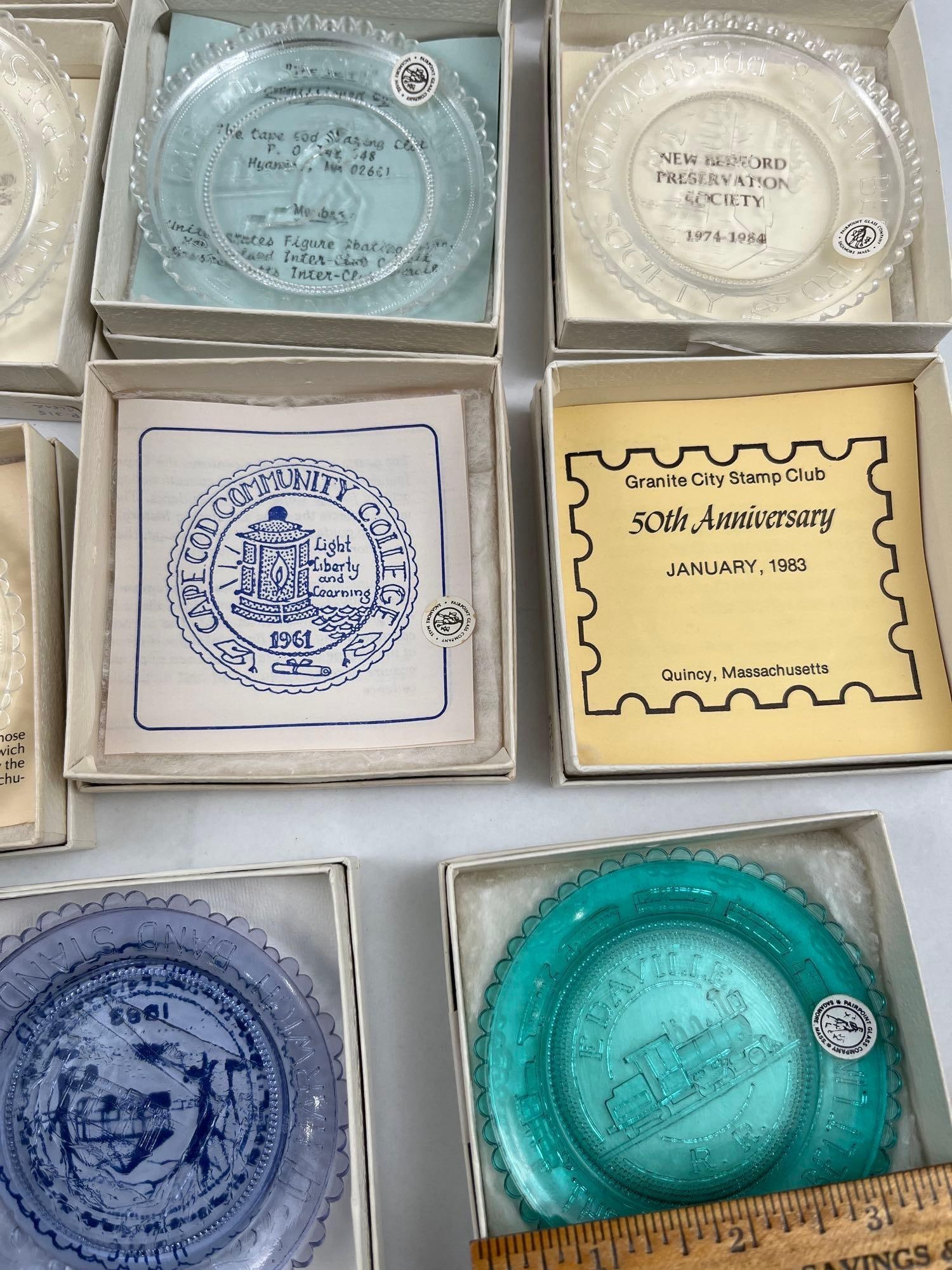Set Pairpoint Commemorative Cup Plates - 8