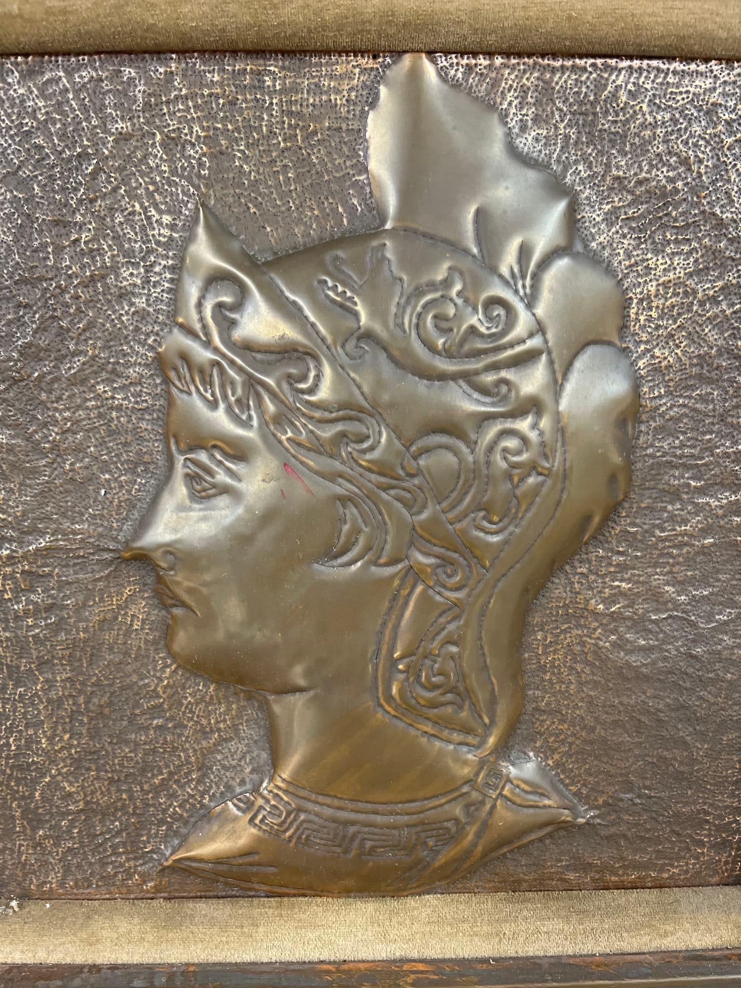 Neoclassical Repousse Helmeted Plaque - 2