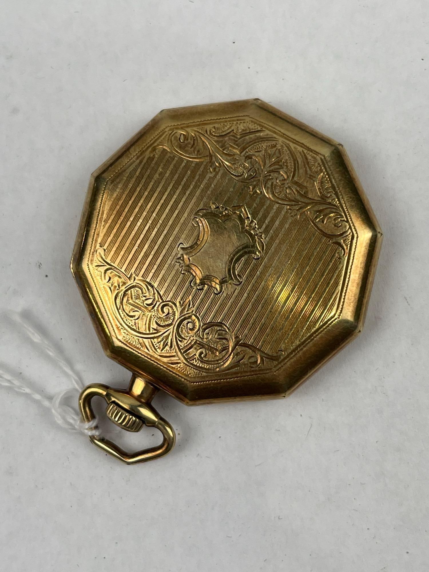 Elgin Octagonal Open-Face Pocket Watch - 2
