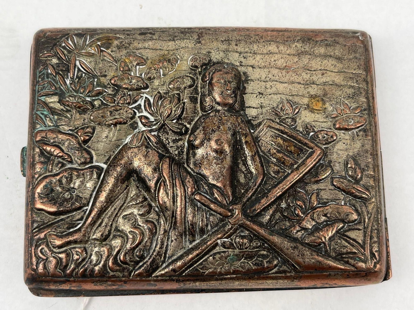Silver-Plated Cigarette Case w/ Nude (1 of 5)
