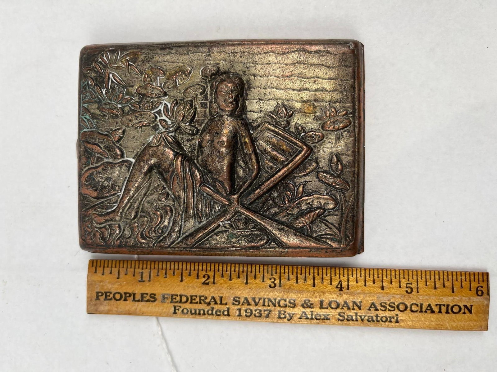Silver-Plated Cigarette Case w/ Nude - 5
