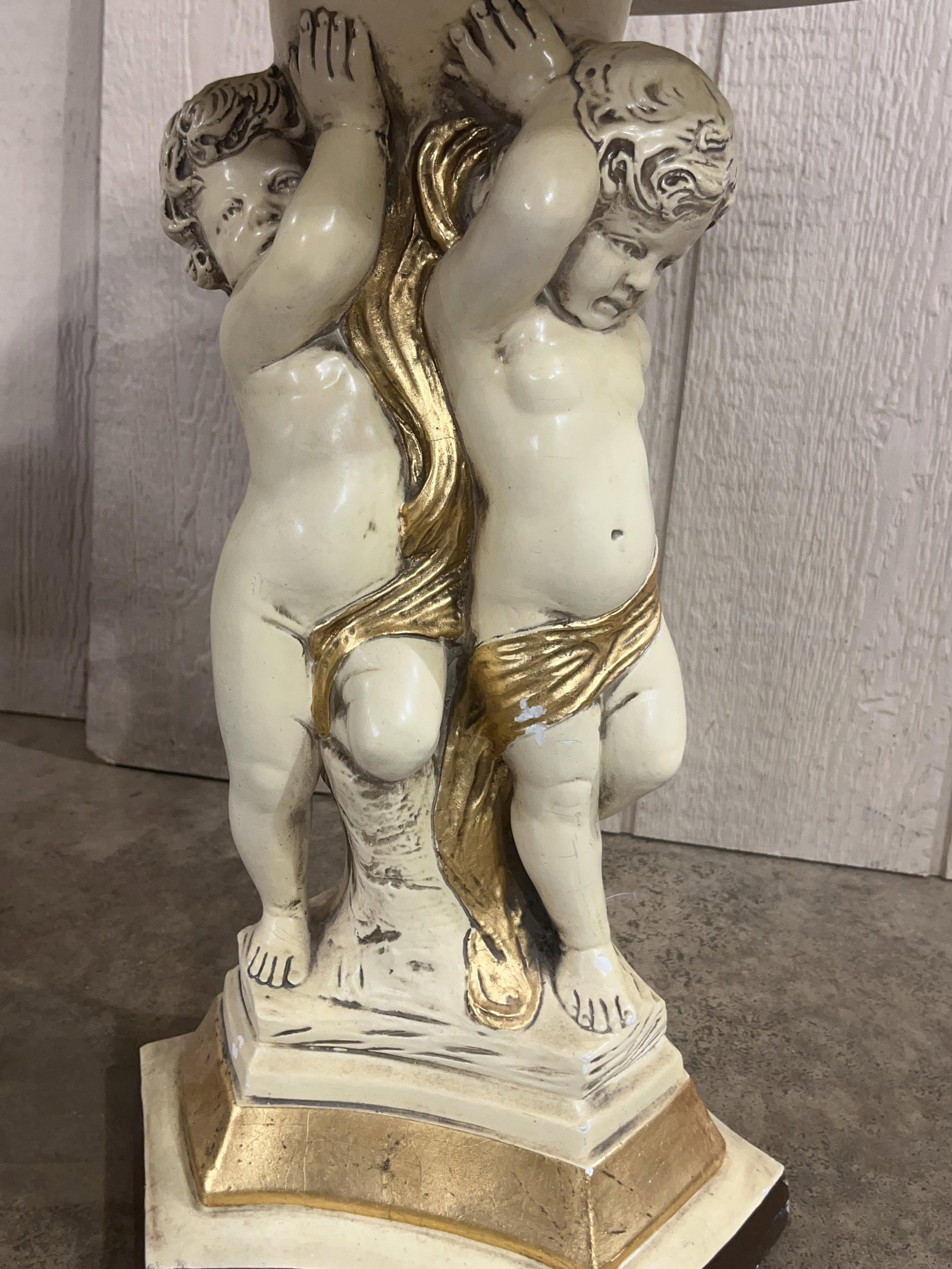 Neoclassical Cherub Table w/ Marble Top - 3