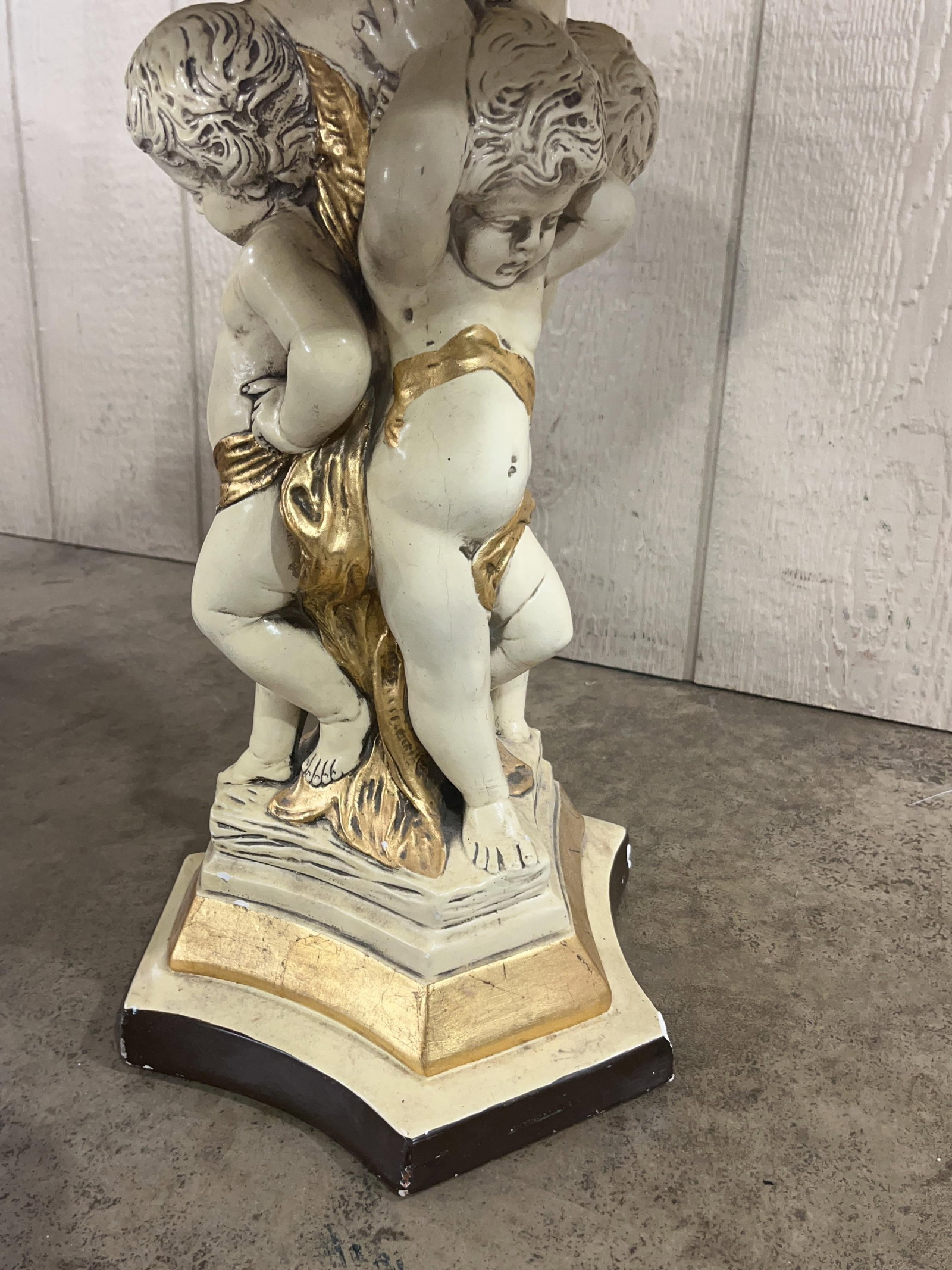 Neoclassical Cherub Table w/ Marble Top - 4