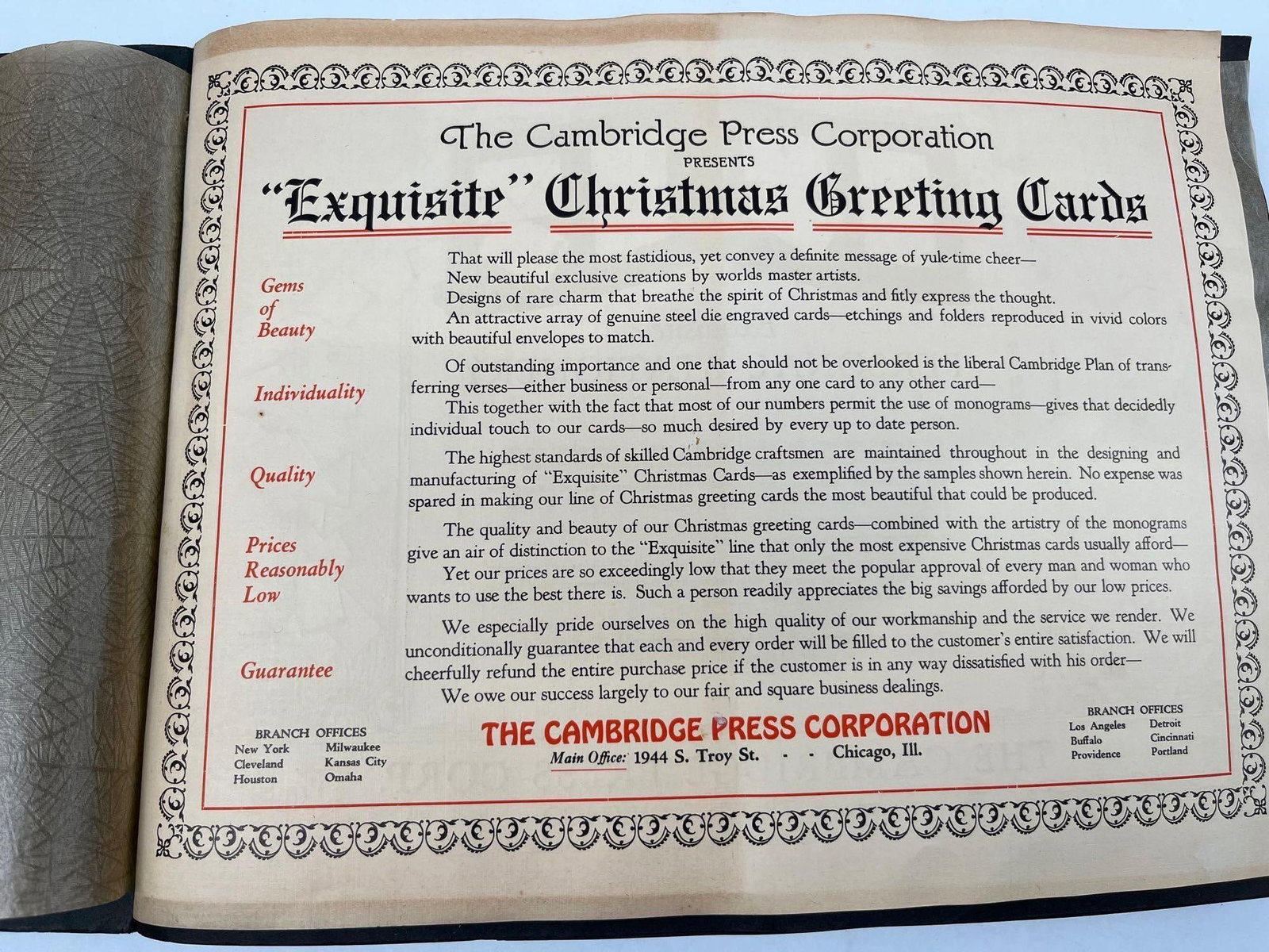Cambridge Press Art Deco Sample Book - 2
