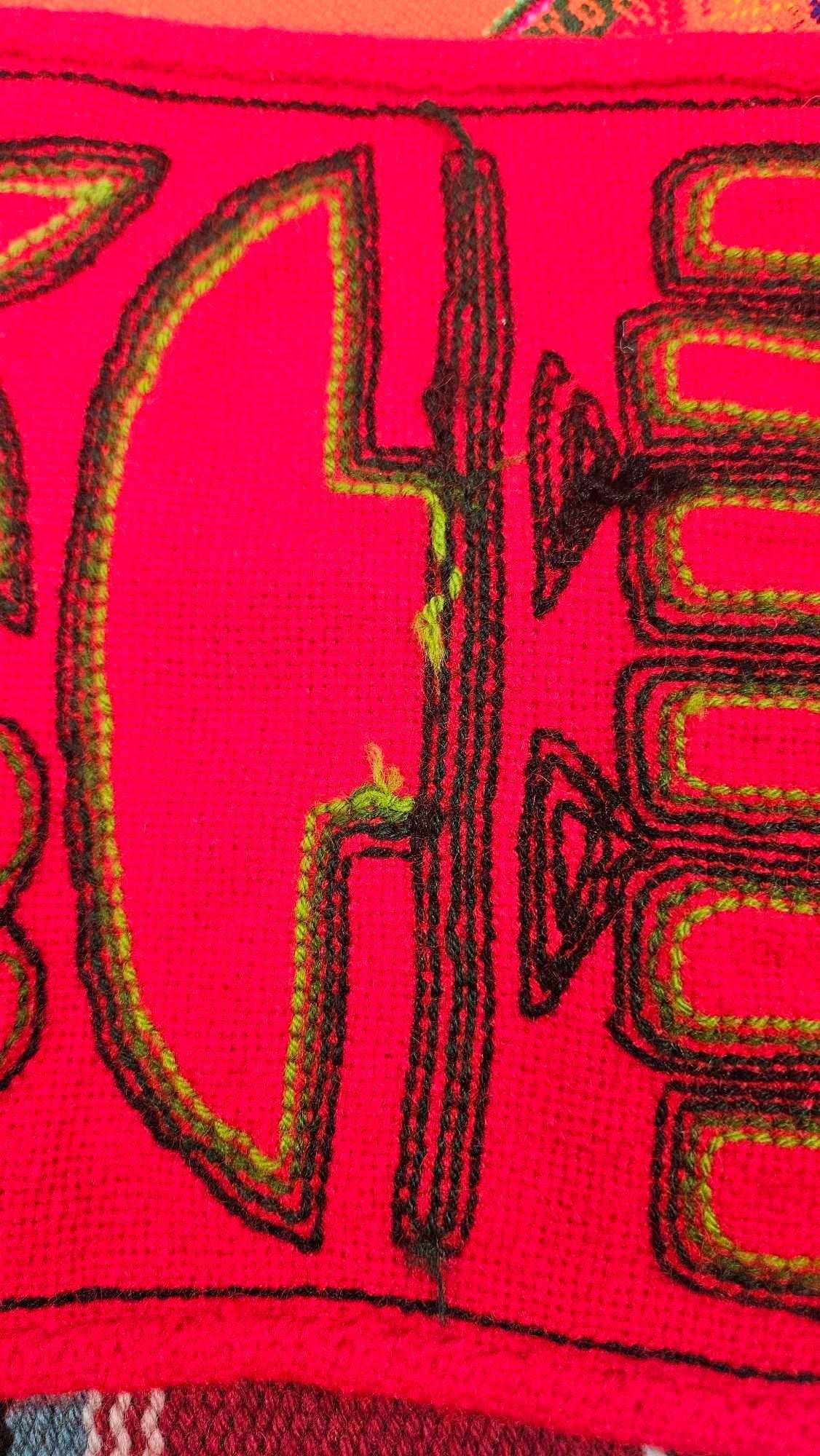 Embroidered" is a better descriptor - 5