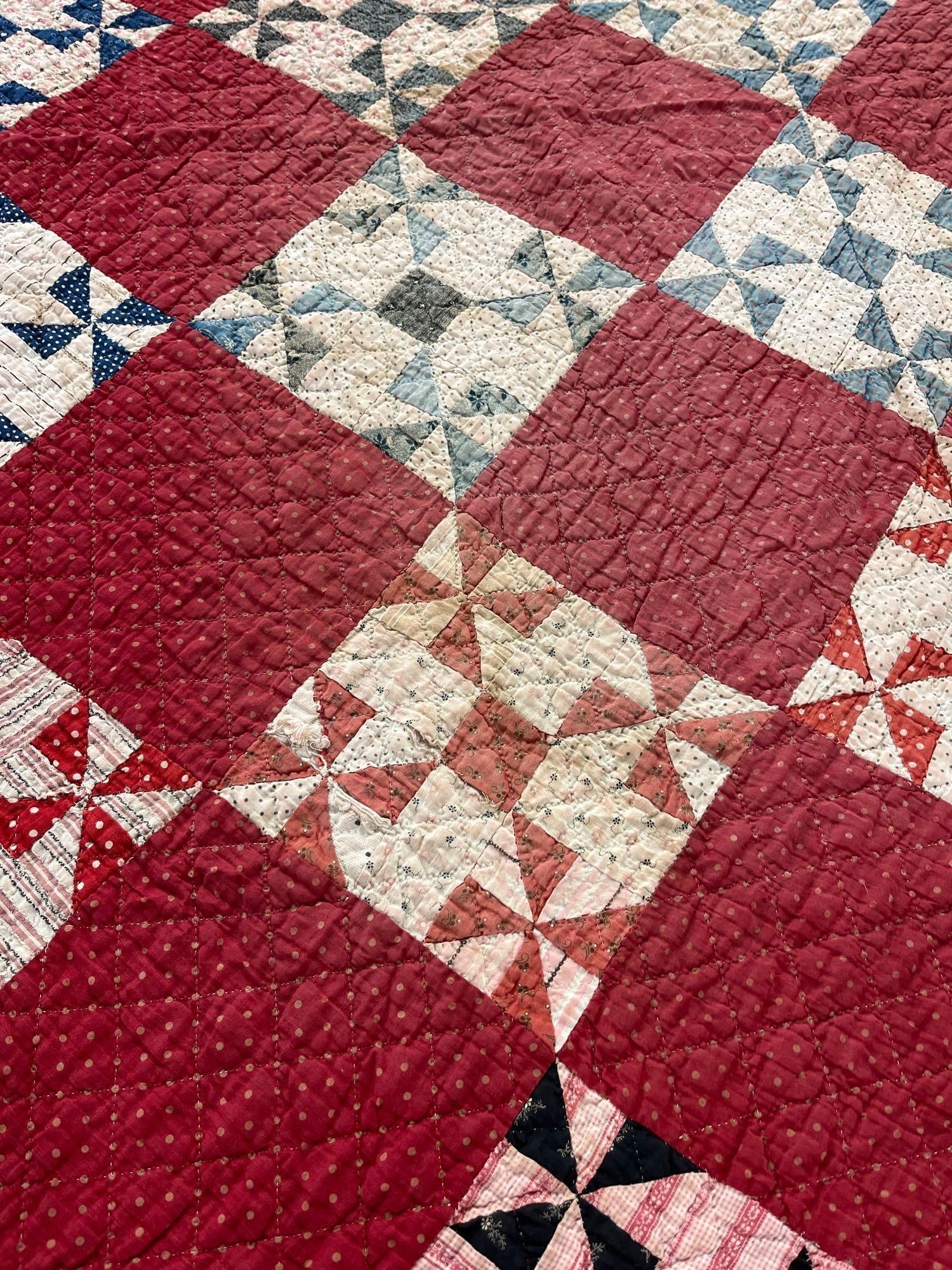 American Pinwheel Patchwork Quilt - 5
