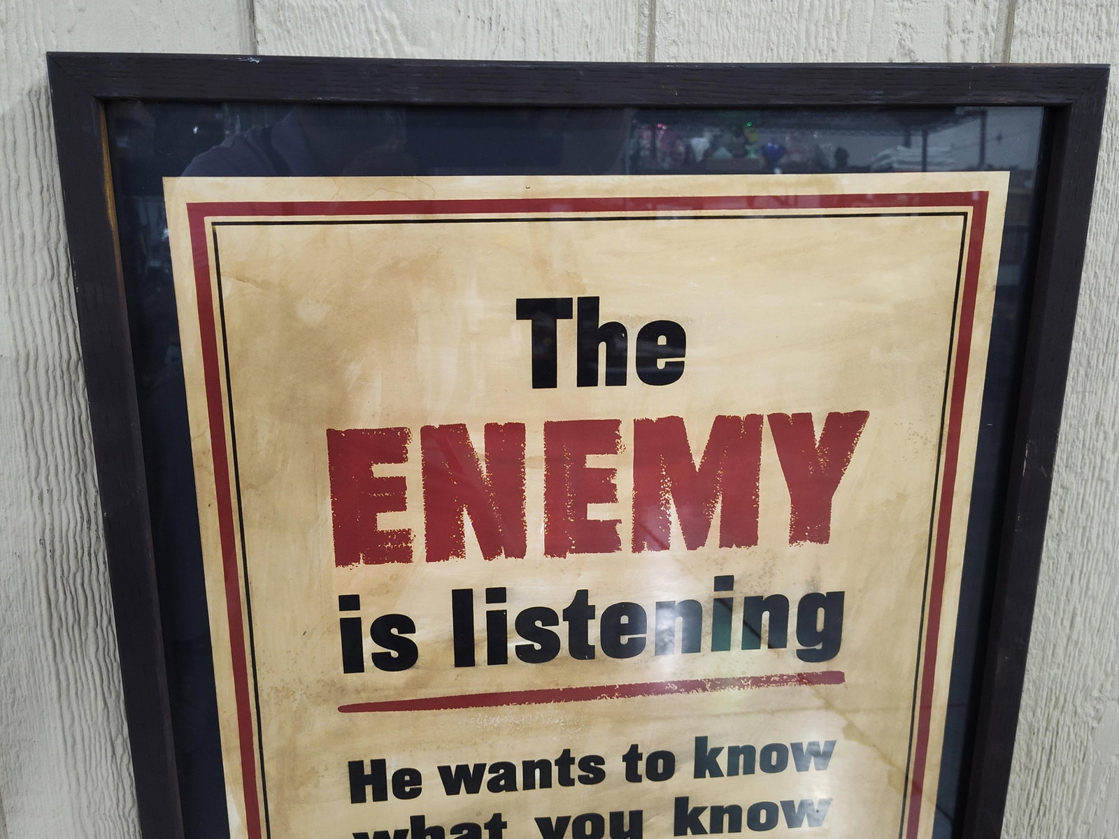 Enemy Is Listening Propaganda Poster - 2