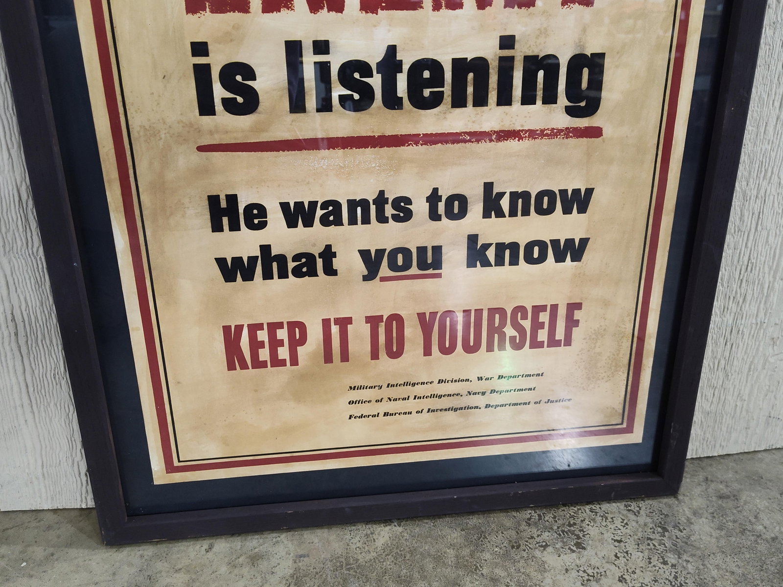 Enemy Is Listening Propaganda Poster - 3