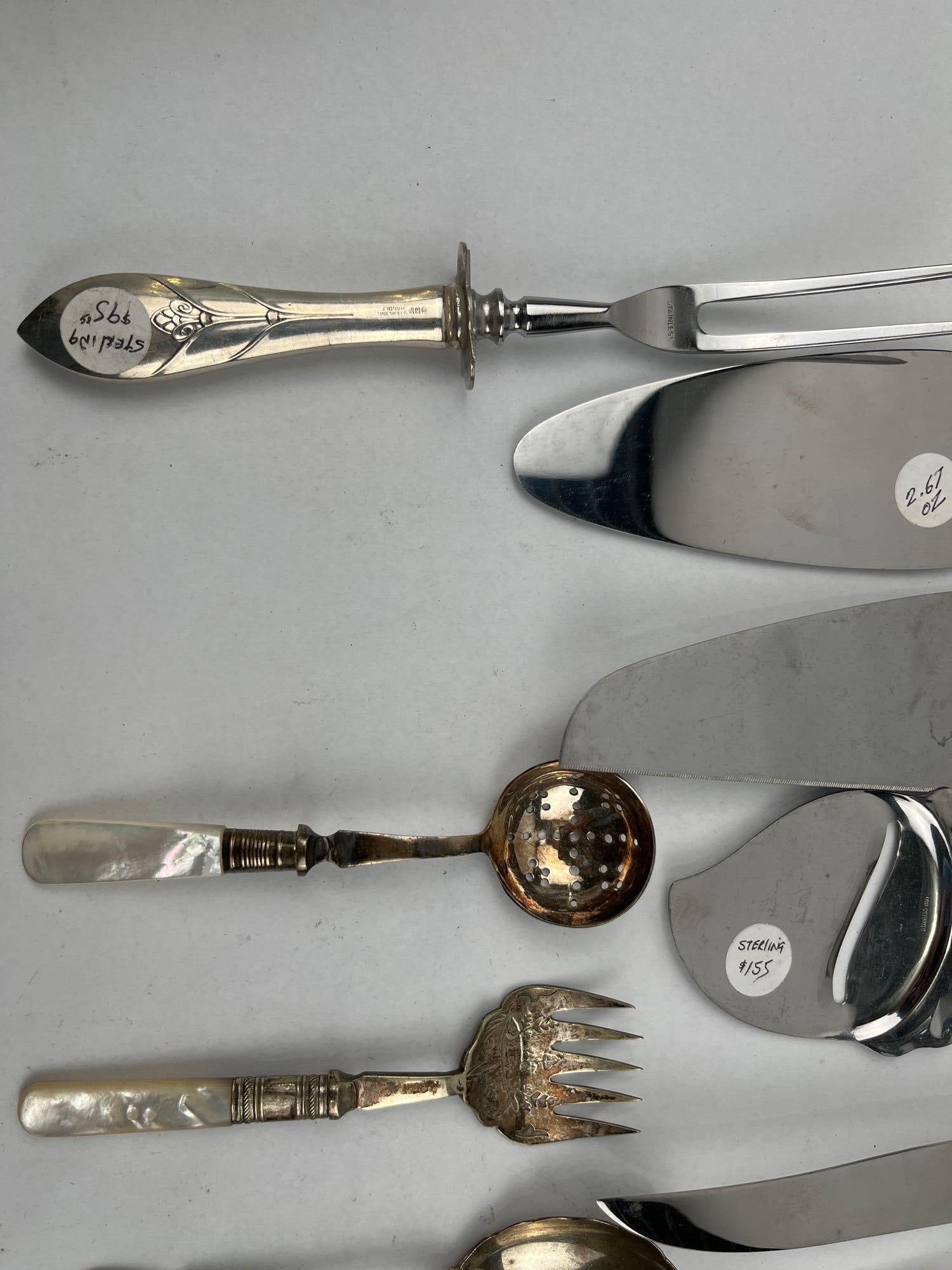 Str. & Silver-Plated Serving Utensils - 5