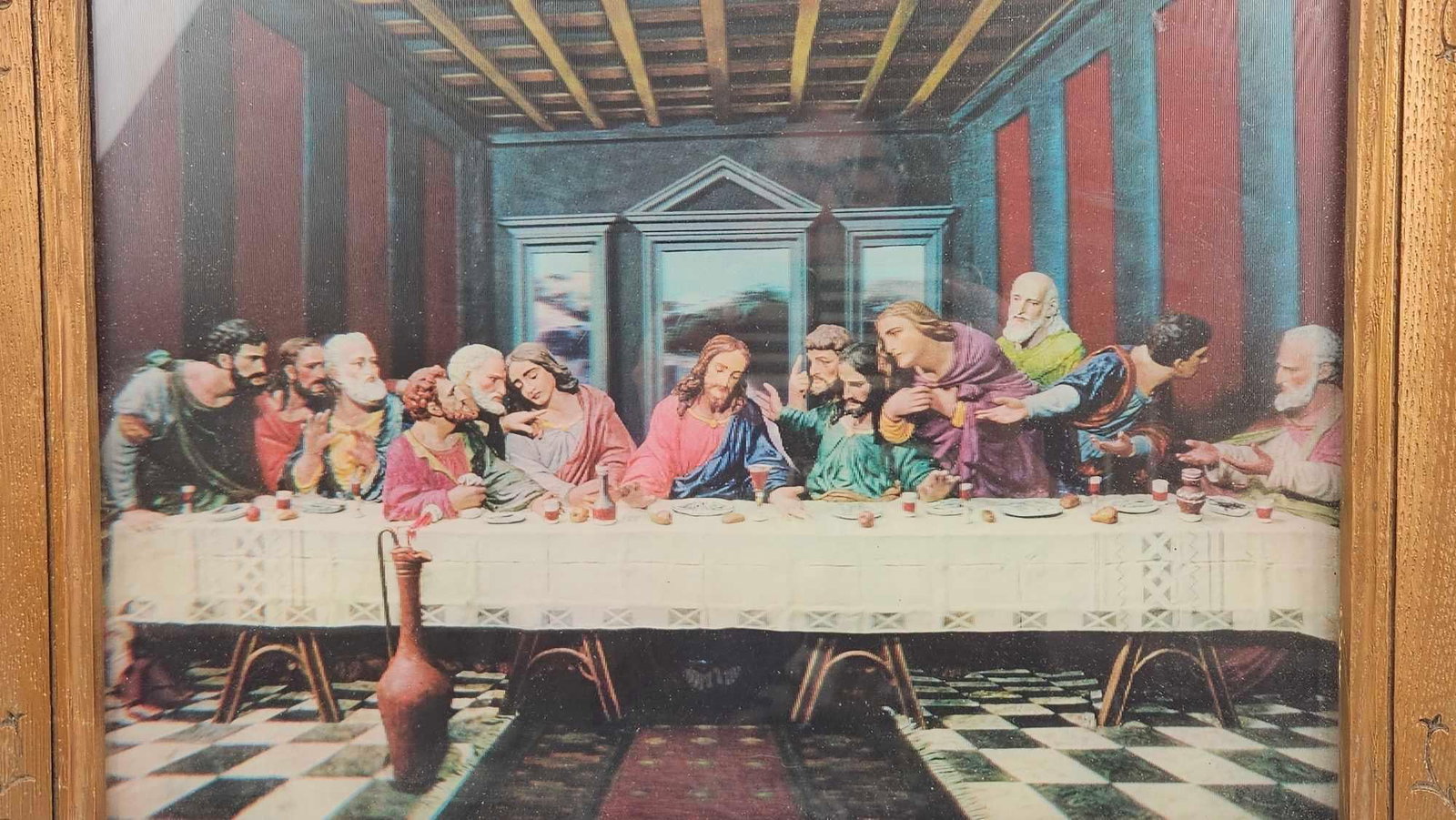 Framed 3D Lenticular Print: Last Supper - 2