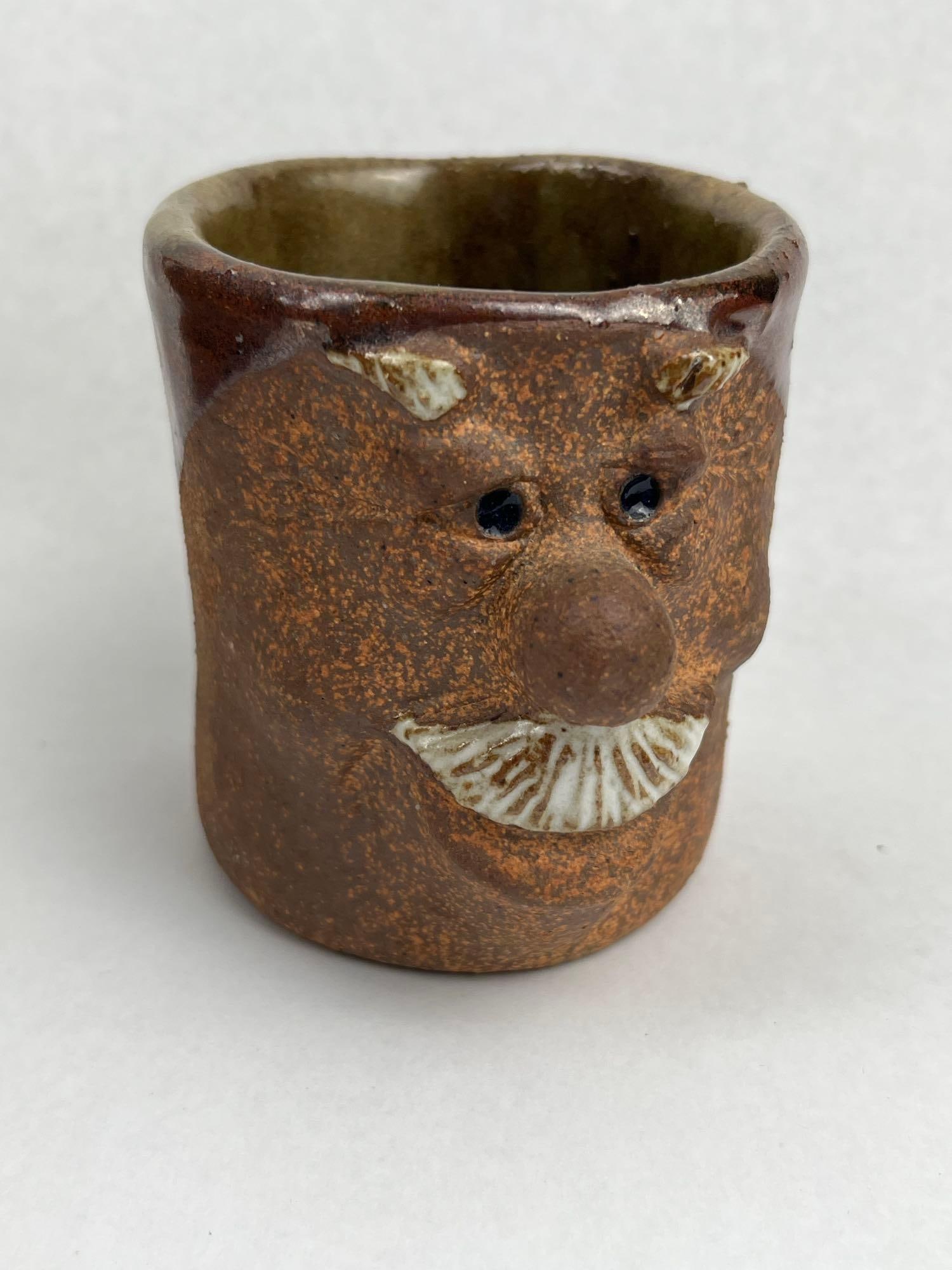 Stoneware Character Face Pitcher & Cups - 2