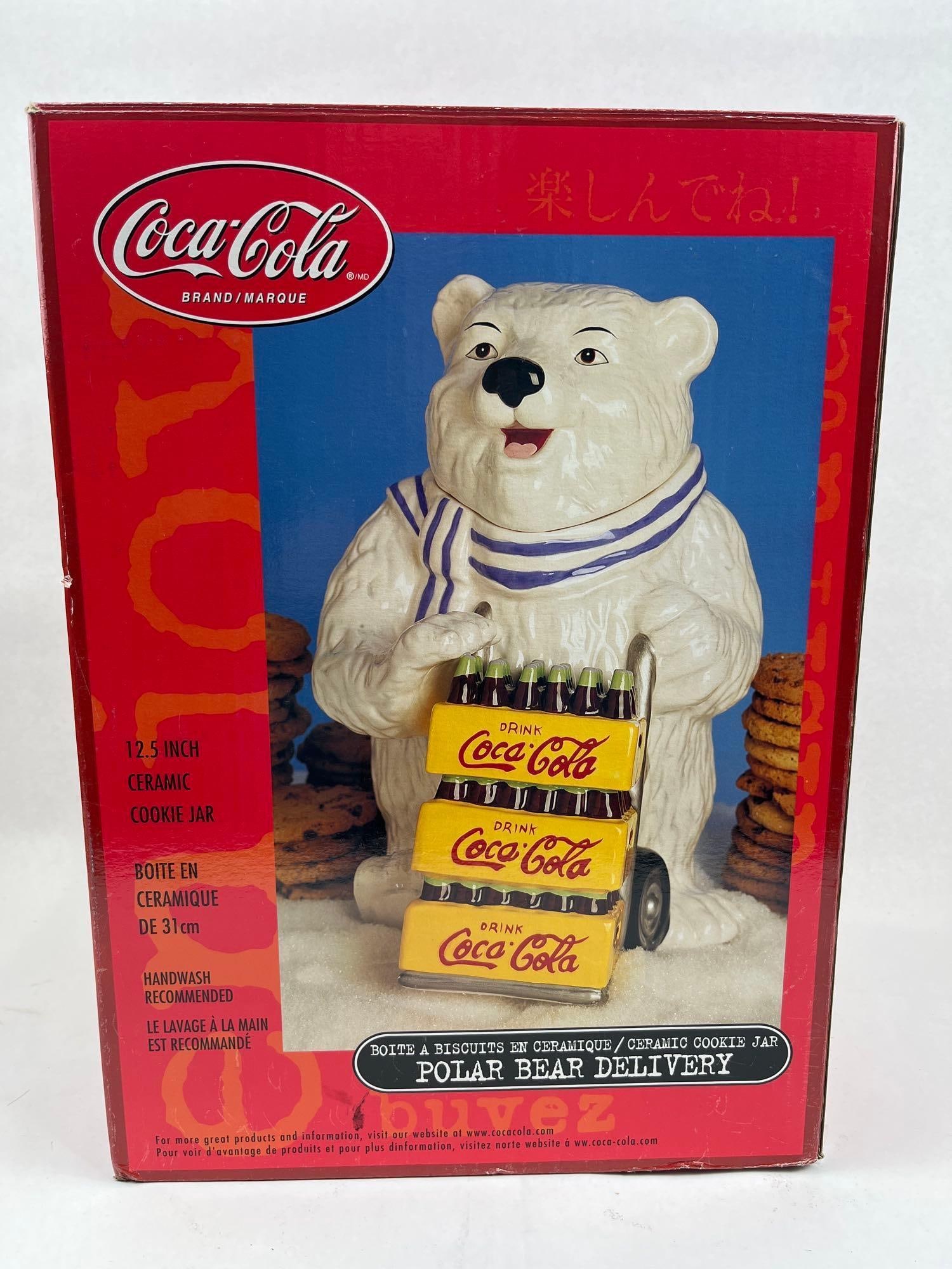 Coca-Cola Ceramic Polar Bear Cookie Jar (1 of 4)
