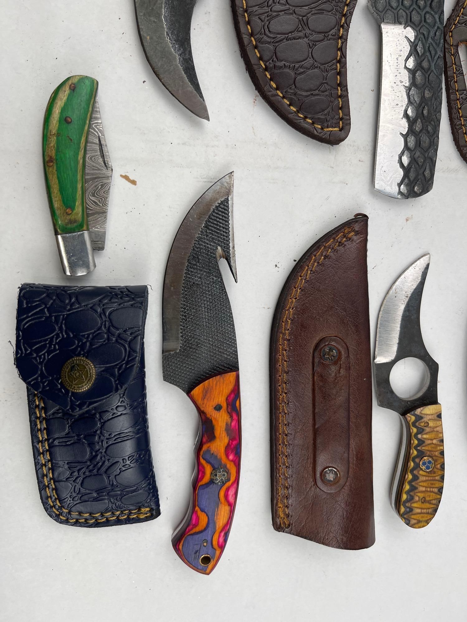 Custom Fixed & Folding Knives w/Sheaths - 4