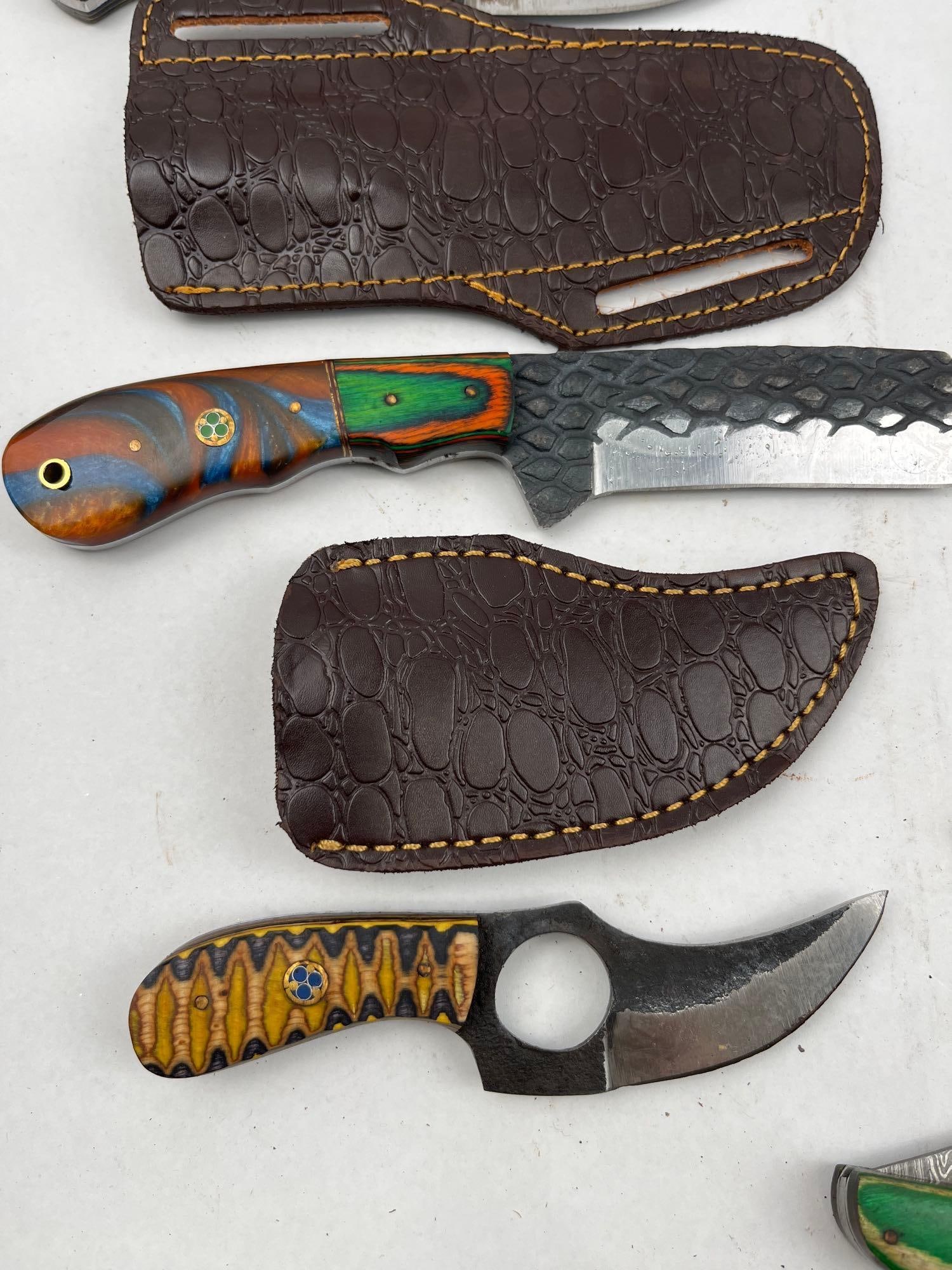 Custom Fixed & Folding Knives w/Sheaths - 5