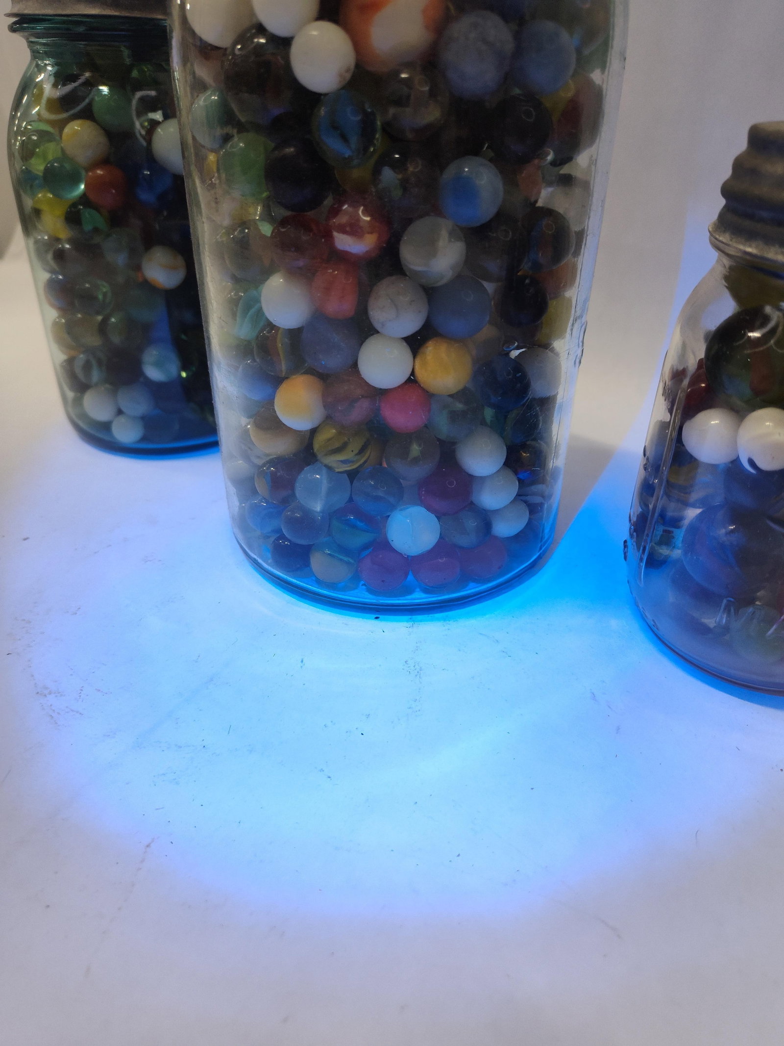 Set 3 Mason Jars w/ Marbles - 9
