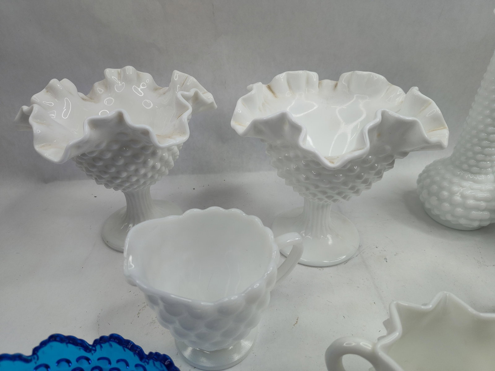 Hobnail Pattern Glass Items - 2