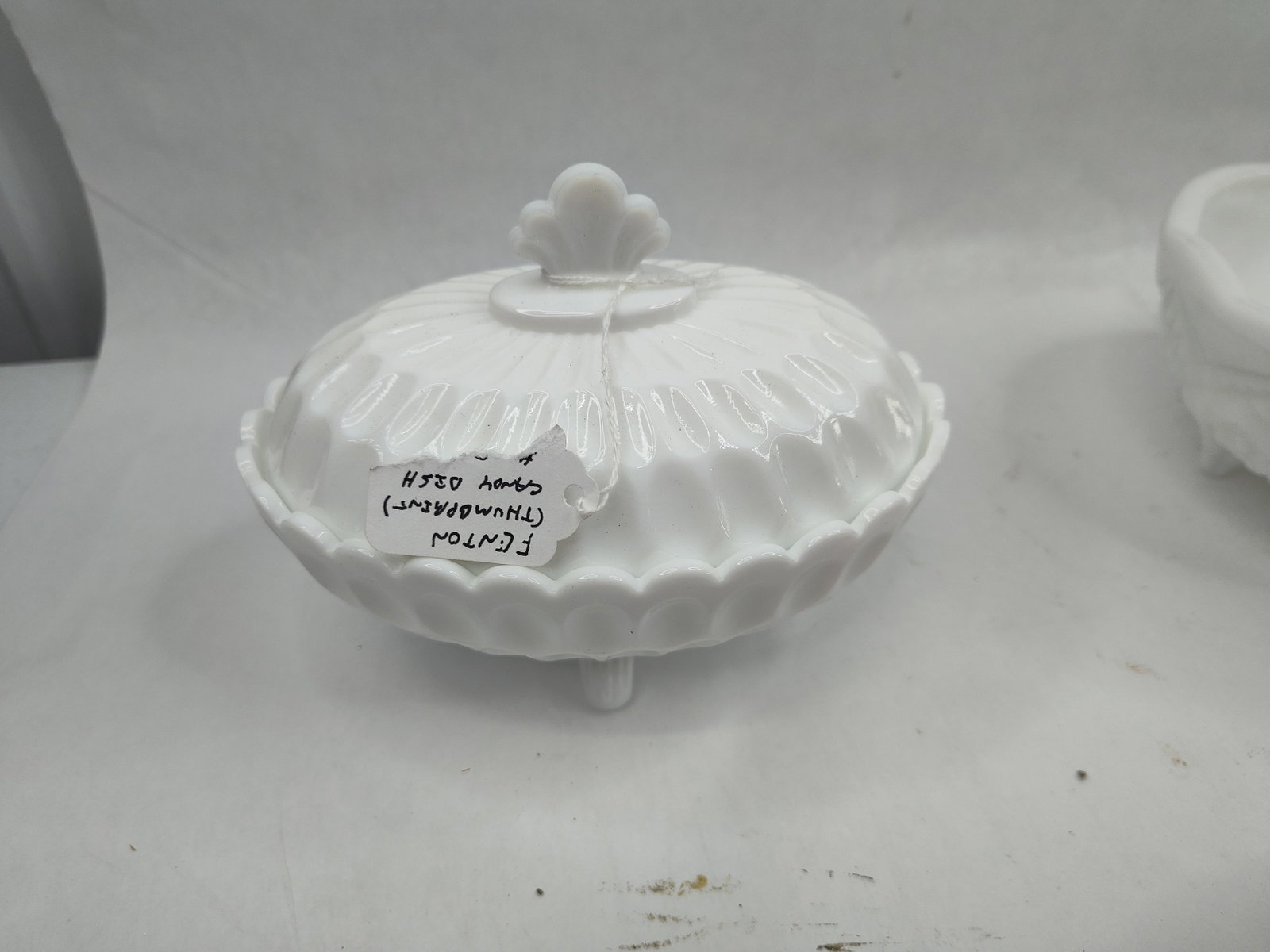 Set American Milk & Ruby Glass Items - 5