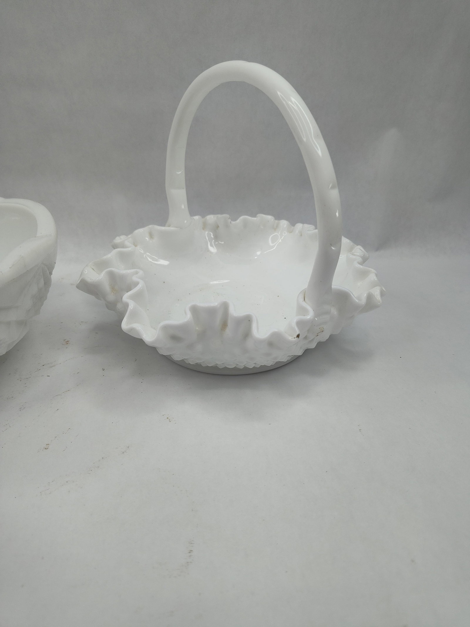 Set American Milk & Ruby Glass Items - 8