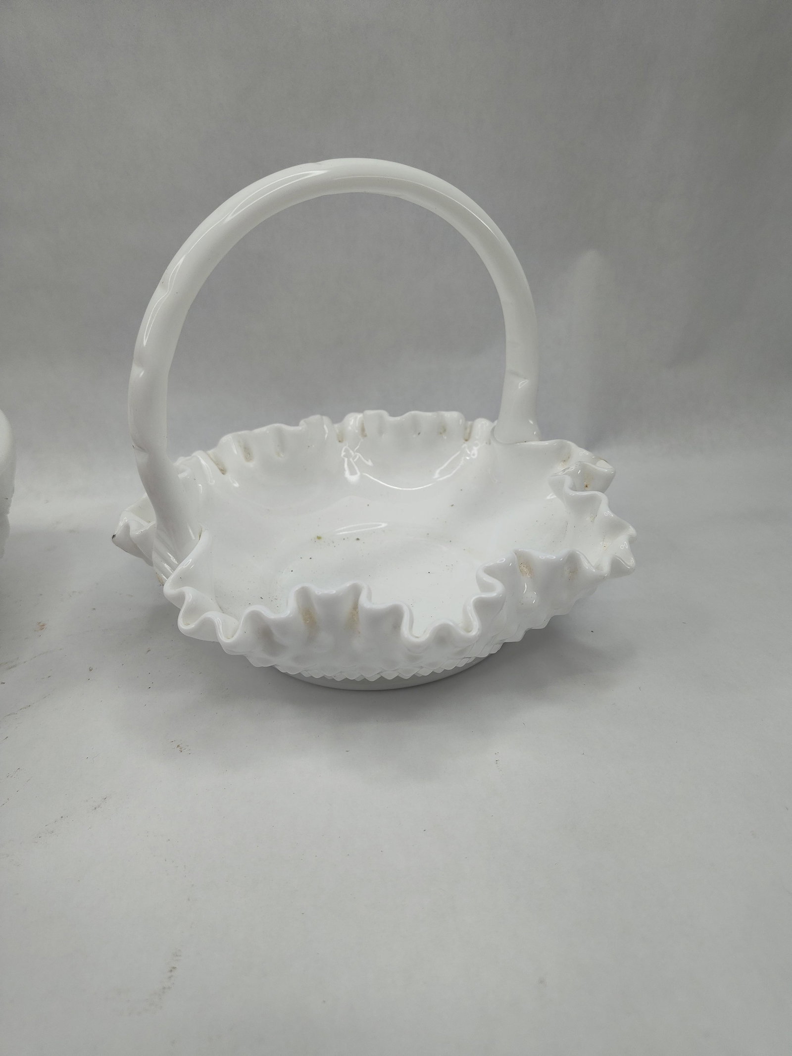 Set American Milk & Ruby Glass Items - 9