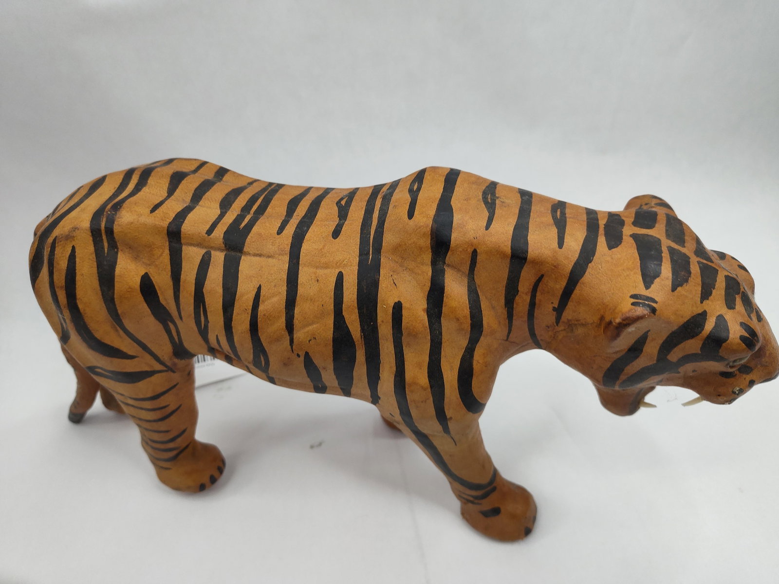 Leather Wrapped Tiger Figurine - 2