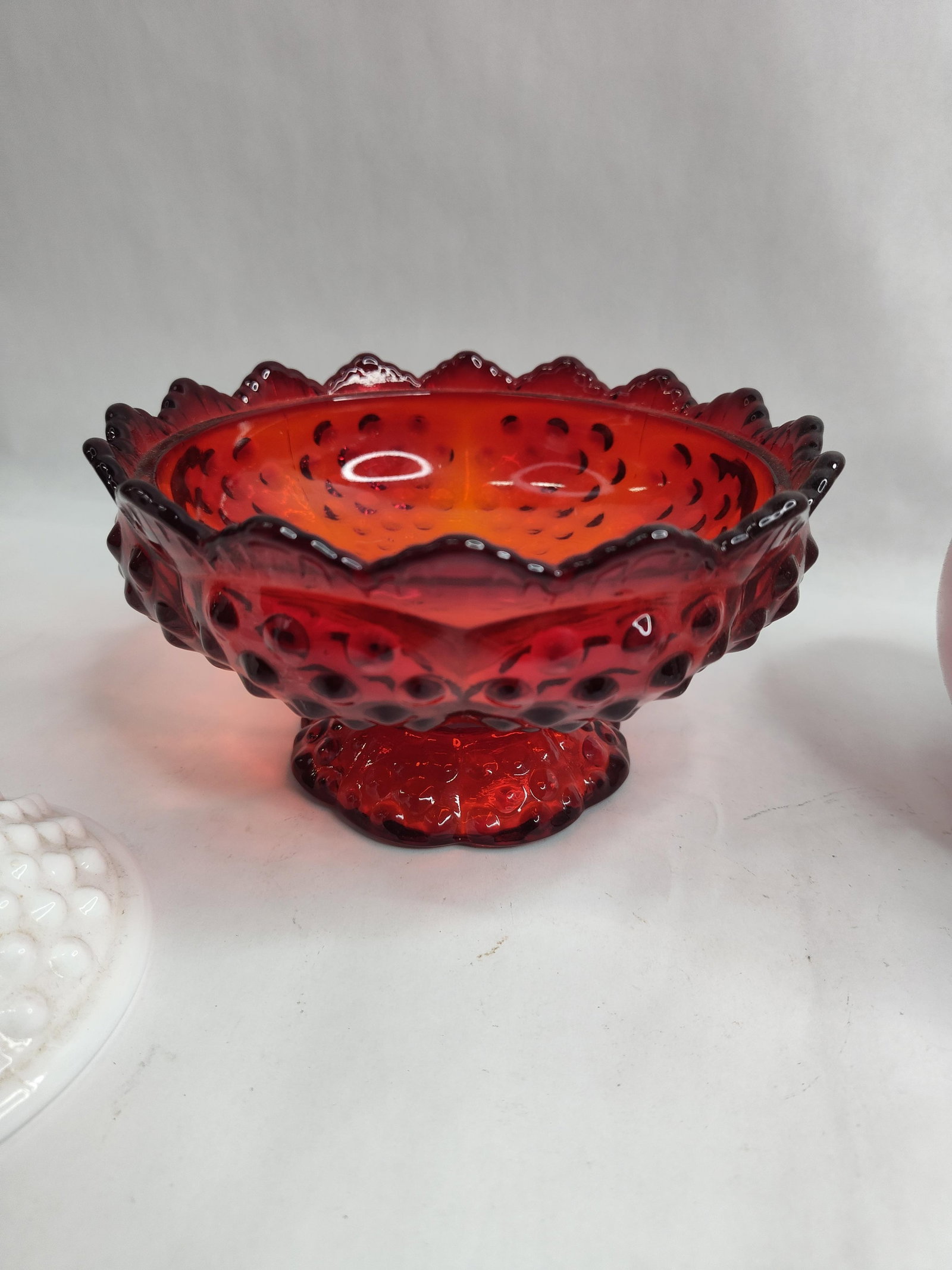 Fenton Glass Hobnail Tableware Set - 5