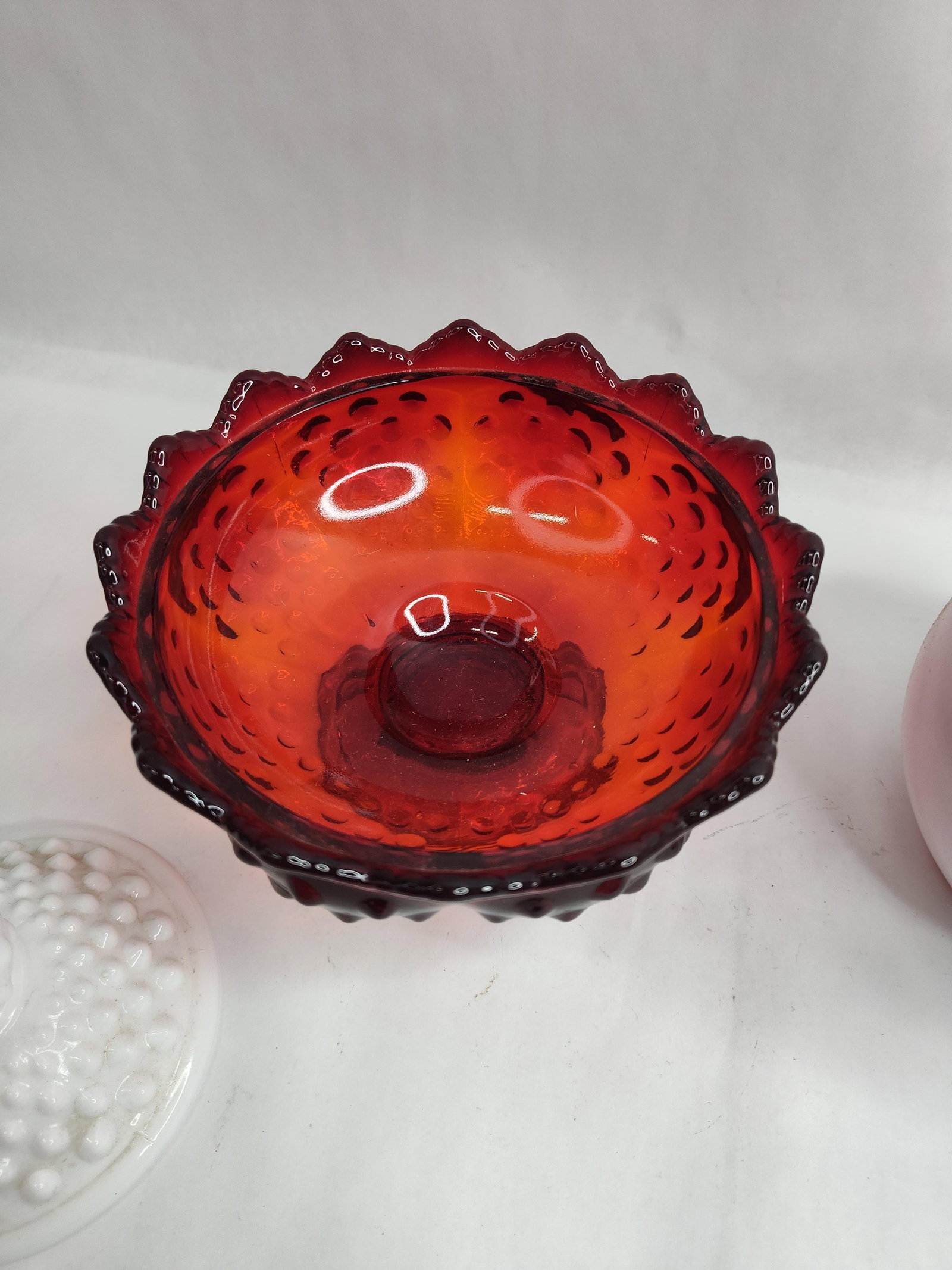 Fenton Glass Hobnail Tableware Set - 6