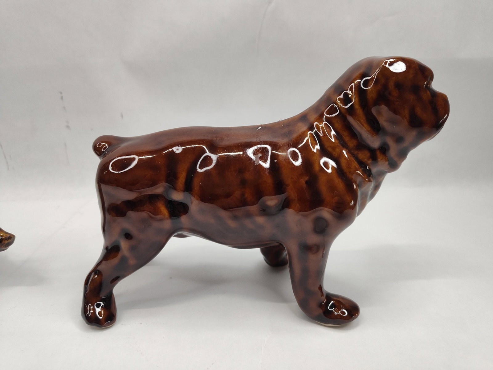 Pair Red Wing Glazed Ceramic Animals - 3