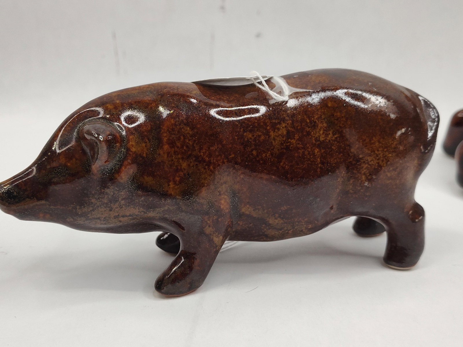 Pair Red Wing Glazed Ceramic Animals - 6