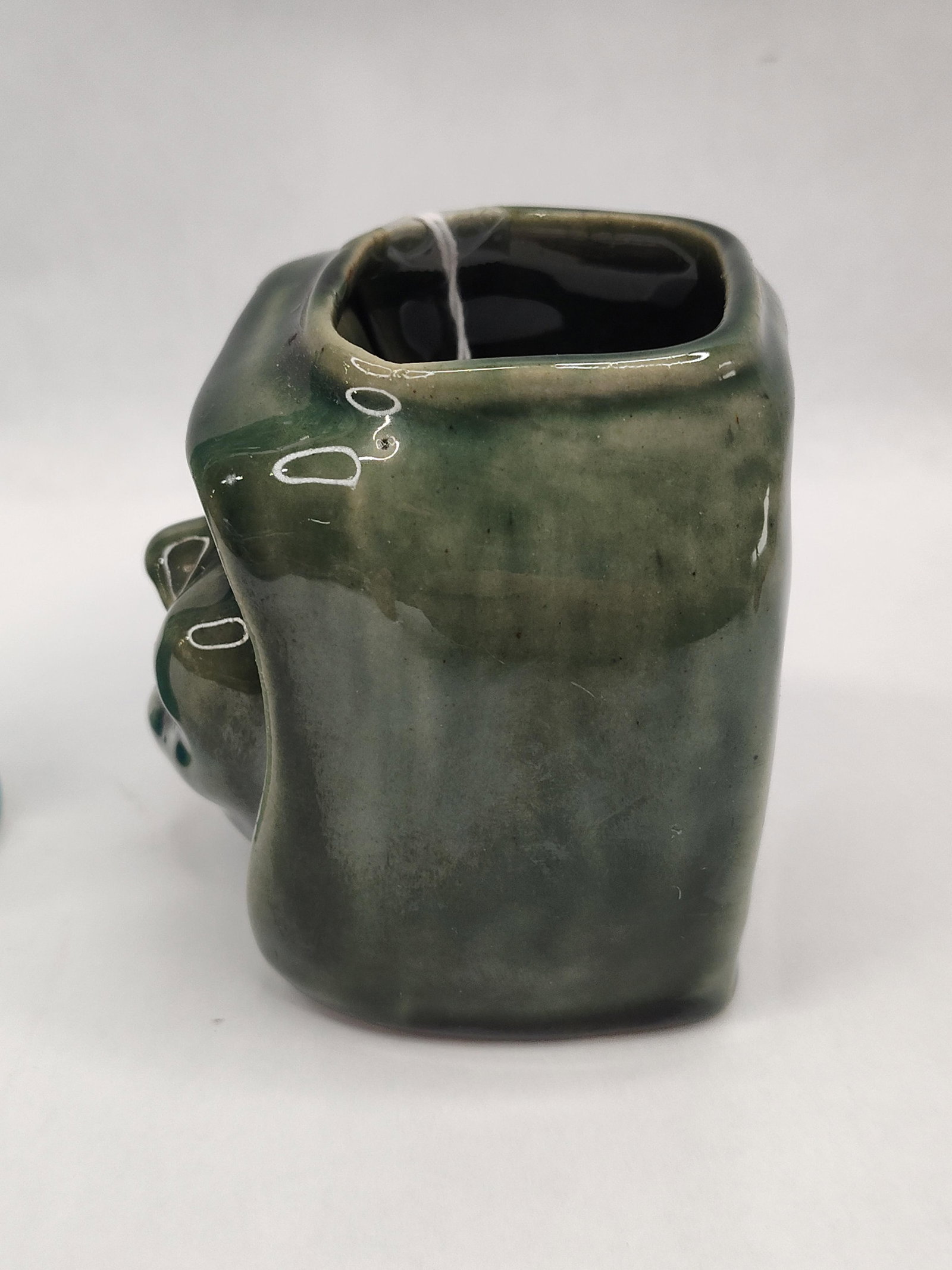 Pair Turquoise & Green Ceramic Figures - 5