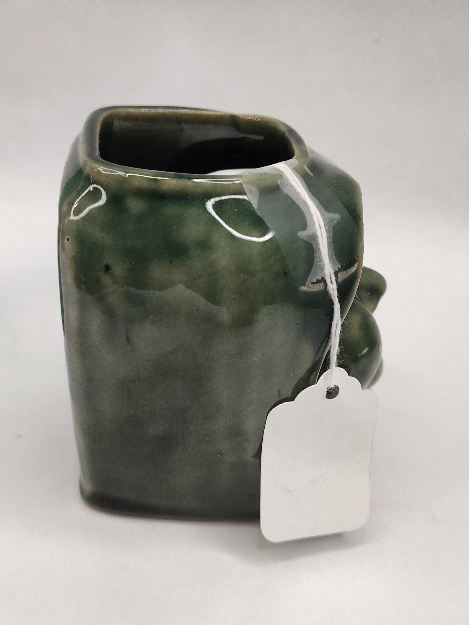 Pair Turquoise & Green Ceramic Figures - 7