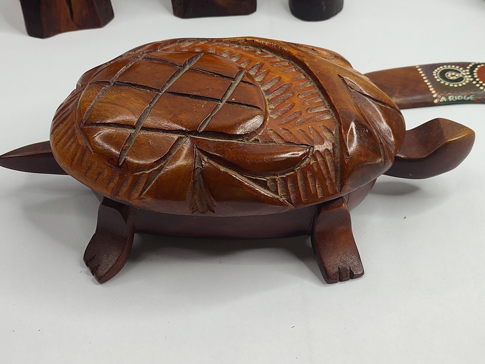 Set Carved Wood Objects & Boomerangs - 7