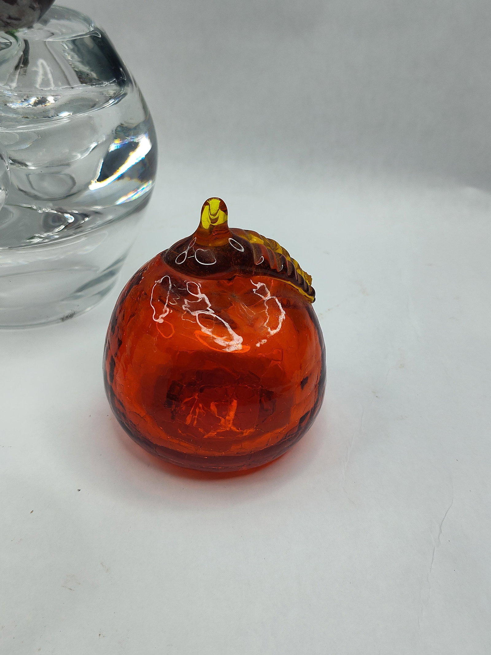 Set Art Glass & Stone Apple Objects - 3