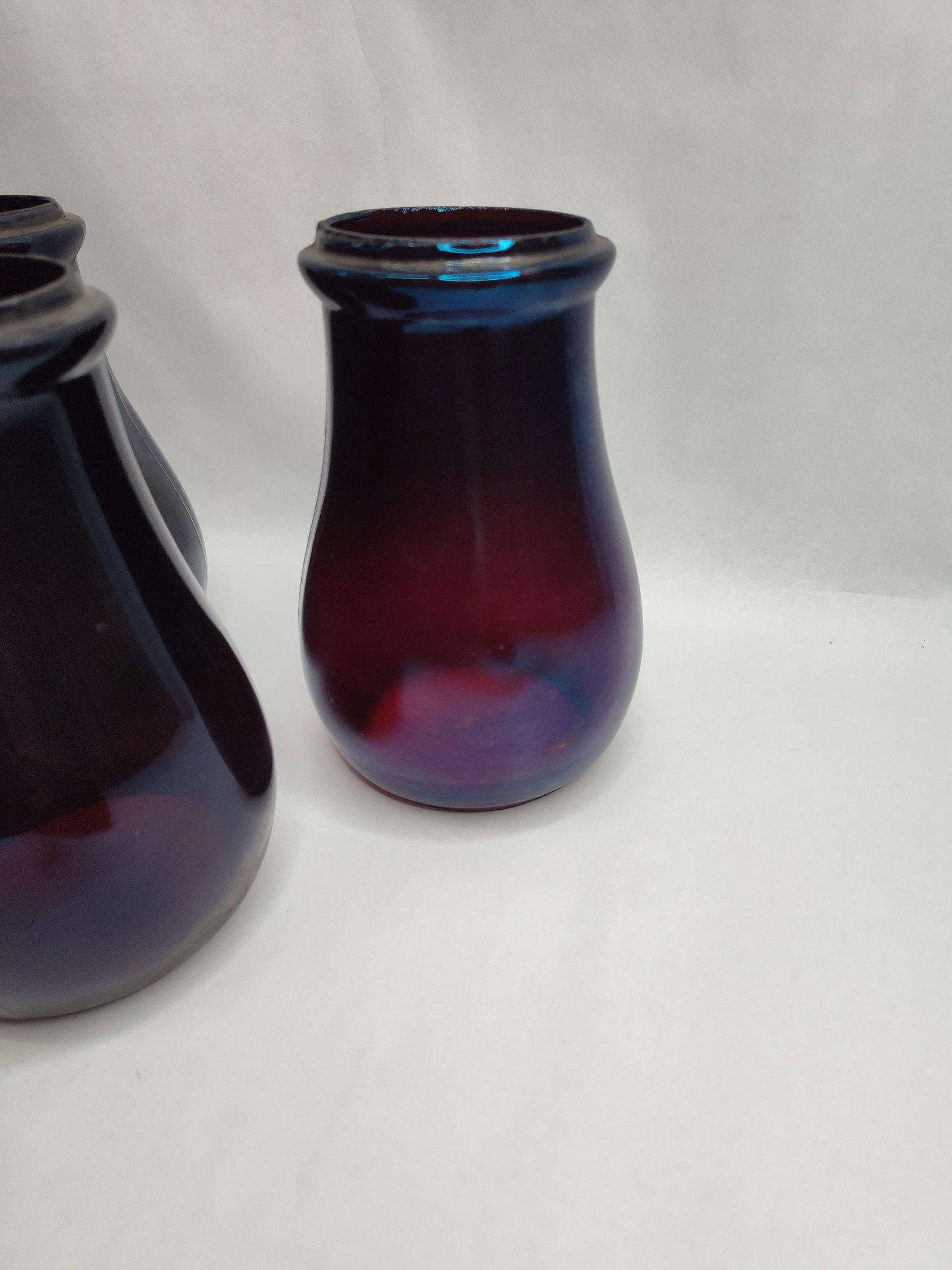 Set 4 Ruby Glass R.R. Lantern Globes - 4