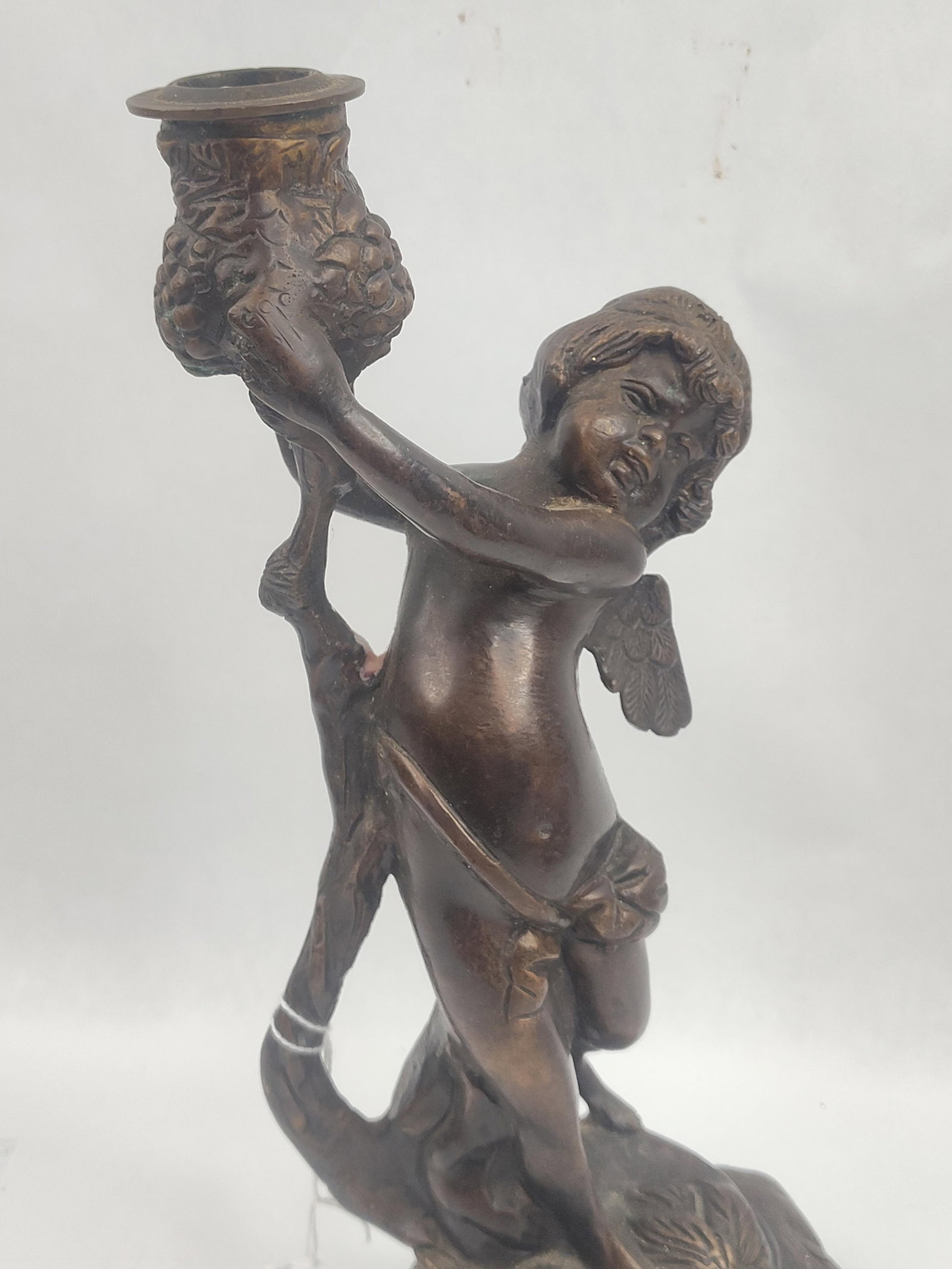 Bronze Figural Putto Candlestick - 2