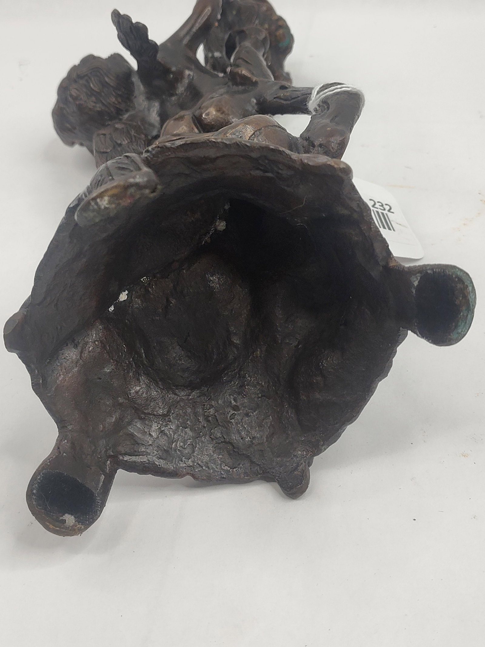 Bronze Figural Putto Candlestick - 5