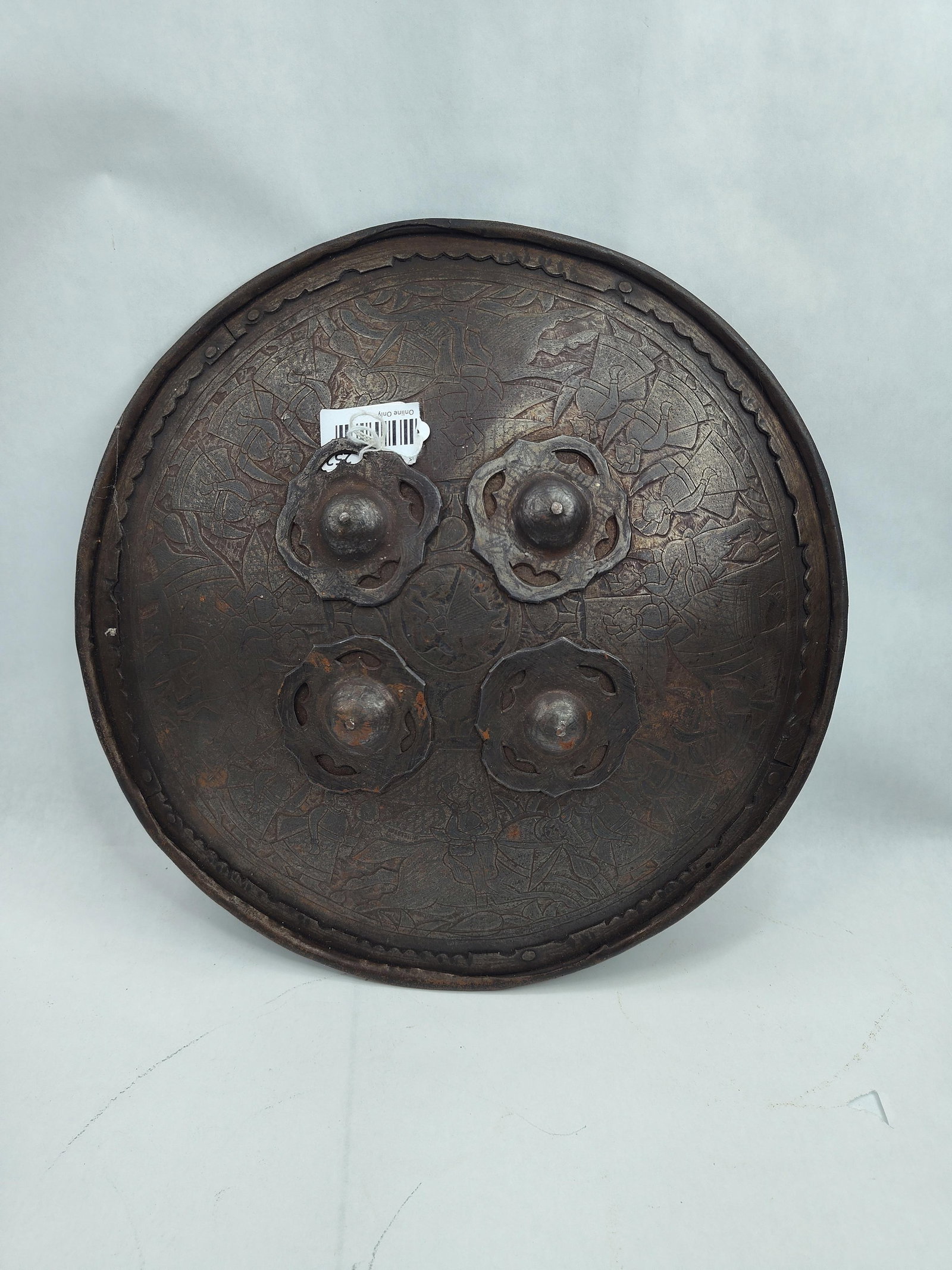 Indo-Persian Engraved Steel Dhal Shield (1 of 5)