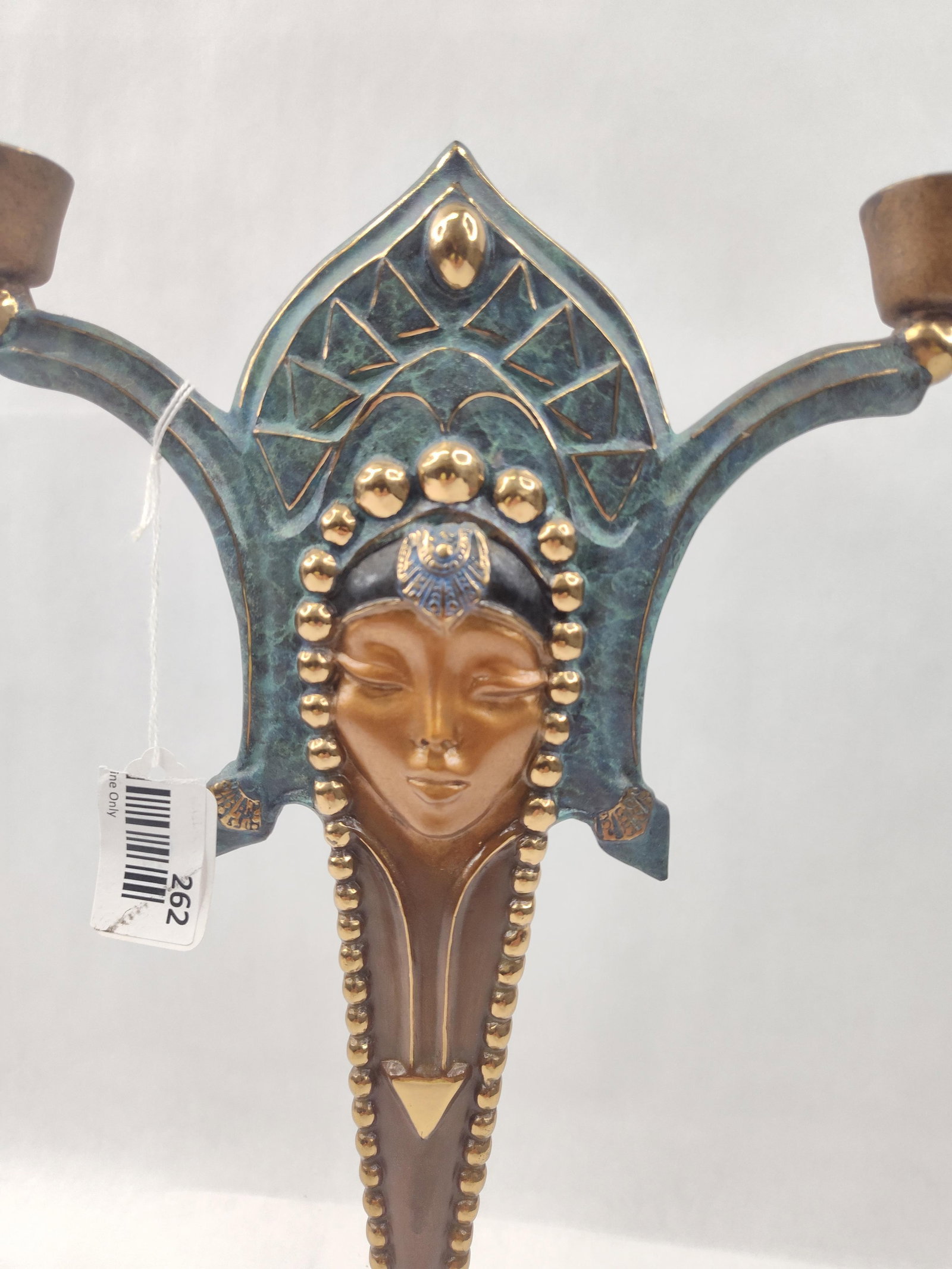 Art Deco Polychrome Bronze Candelabra - 2