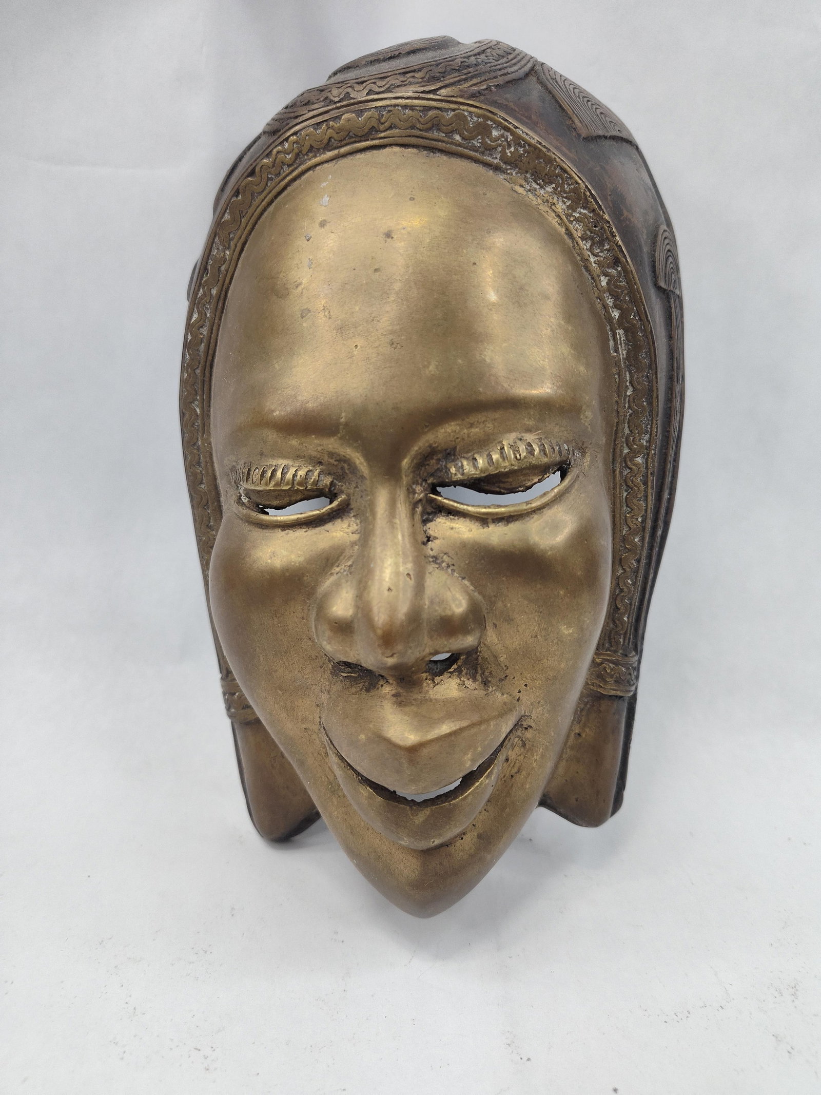 Bronze Alloy Hindu Goddess Gauri Mask (1 of 4)
