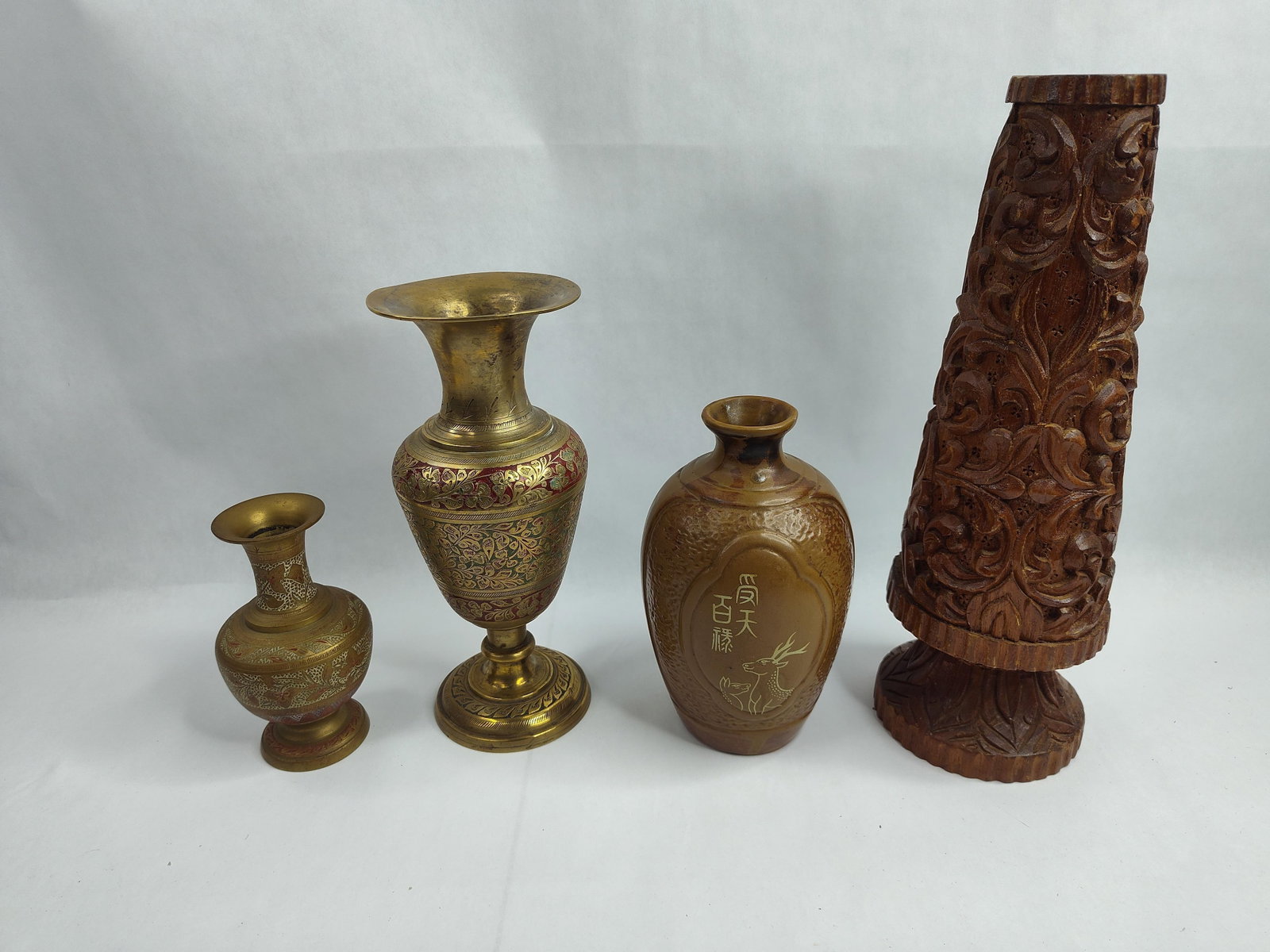 Indian Brass, Ceramic & Wood Vessels (1 of 13)