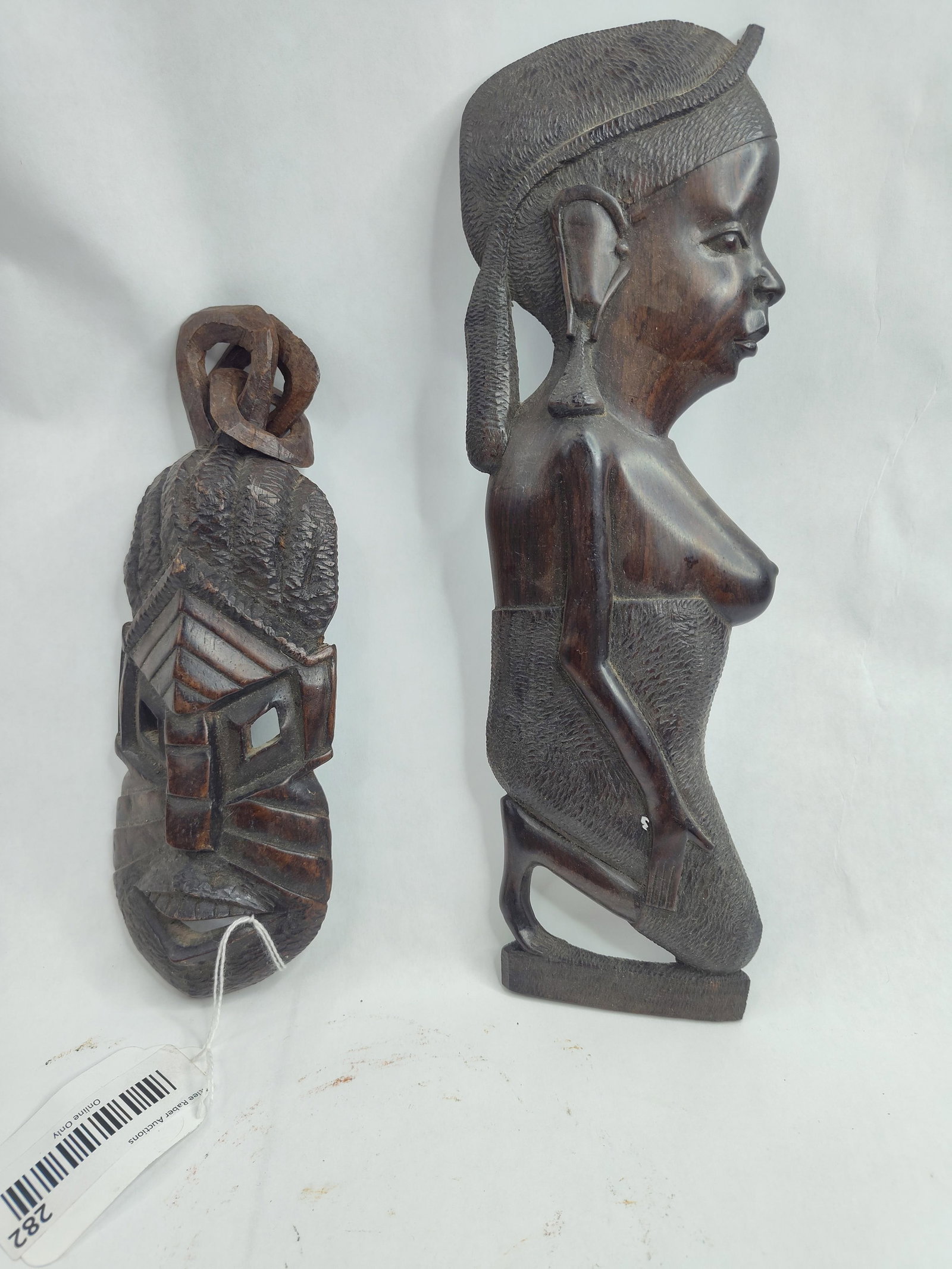 Pair African Hardwood Figural Figures (1 of 4)