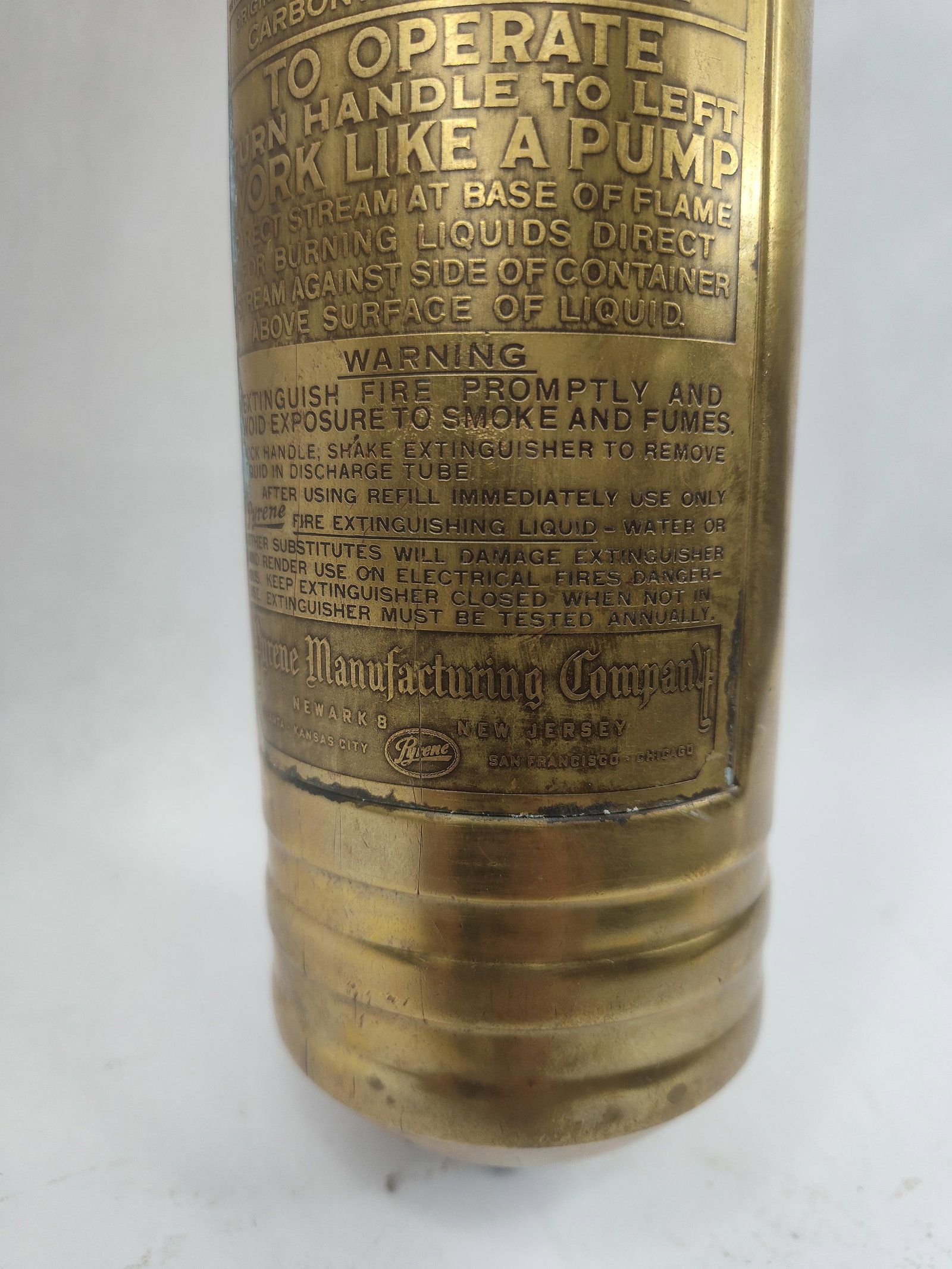 Pyrene Brass Hand Pump Extinguisher - 3