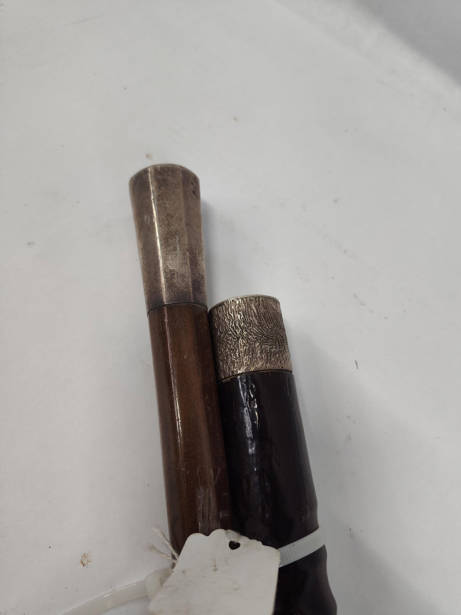 Pair Str. Silver Mounted Walking Canes - 2