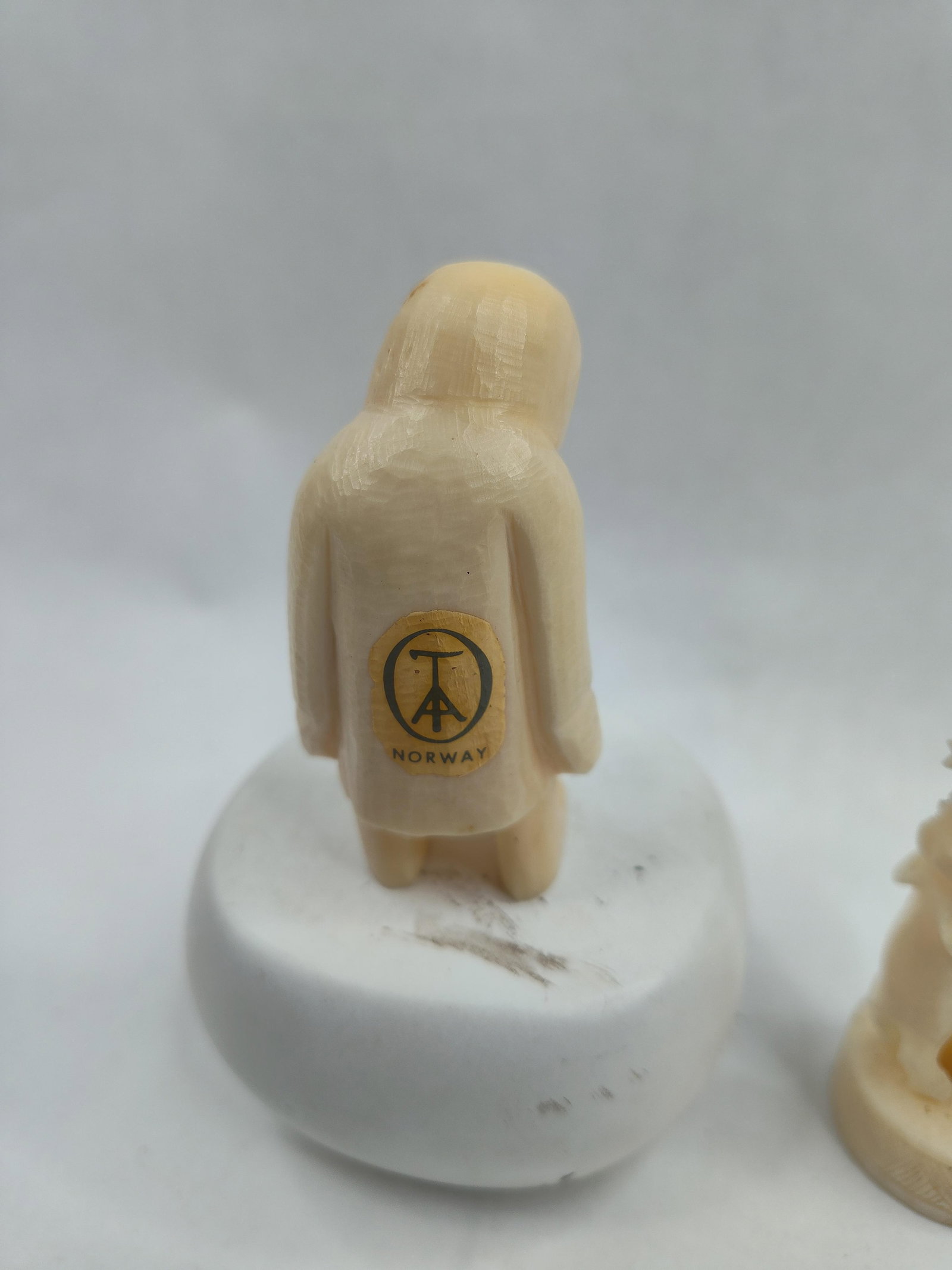 Two Carved Norwegian Bone Figurines - 3