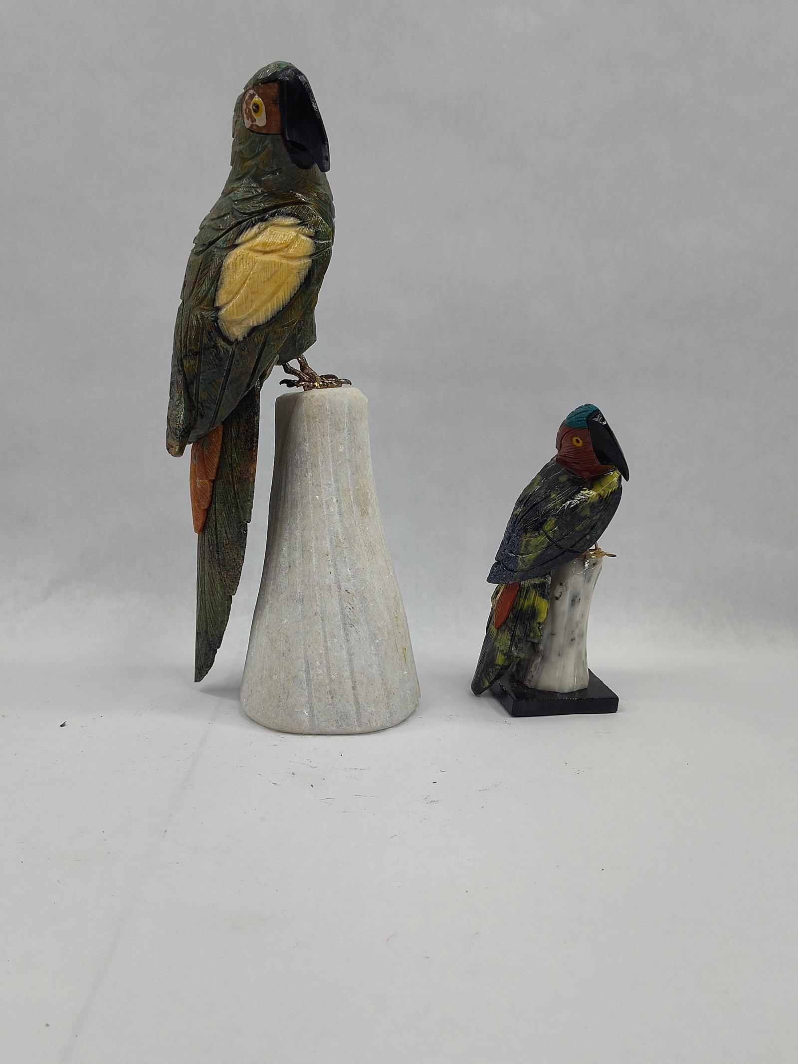 Pair Gemstone Parrot & Macaw Figures (1 of 7)