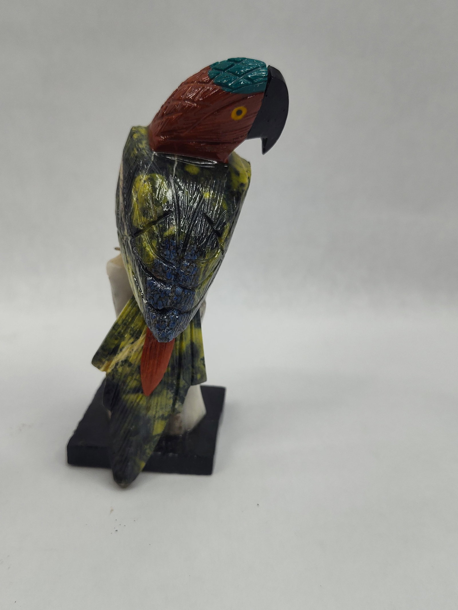 Pair Gemstone Parrot & Macaw Figures - 5