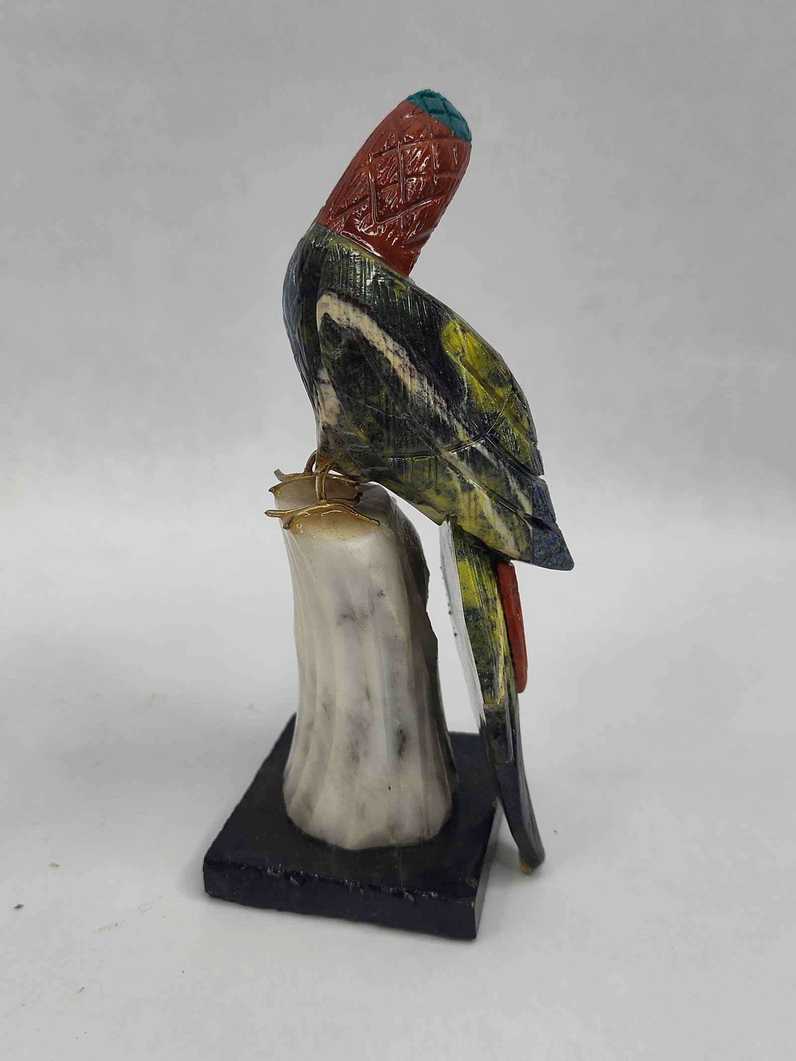 Pair Gemstone Parrot & Macaw Figures - 6