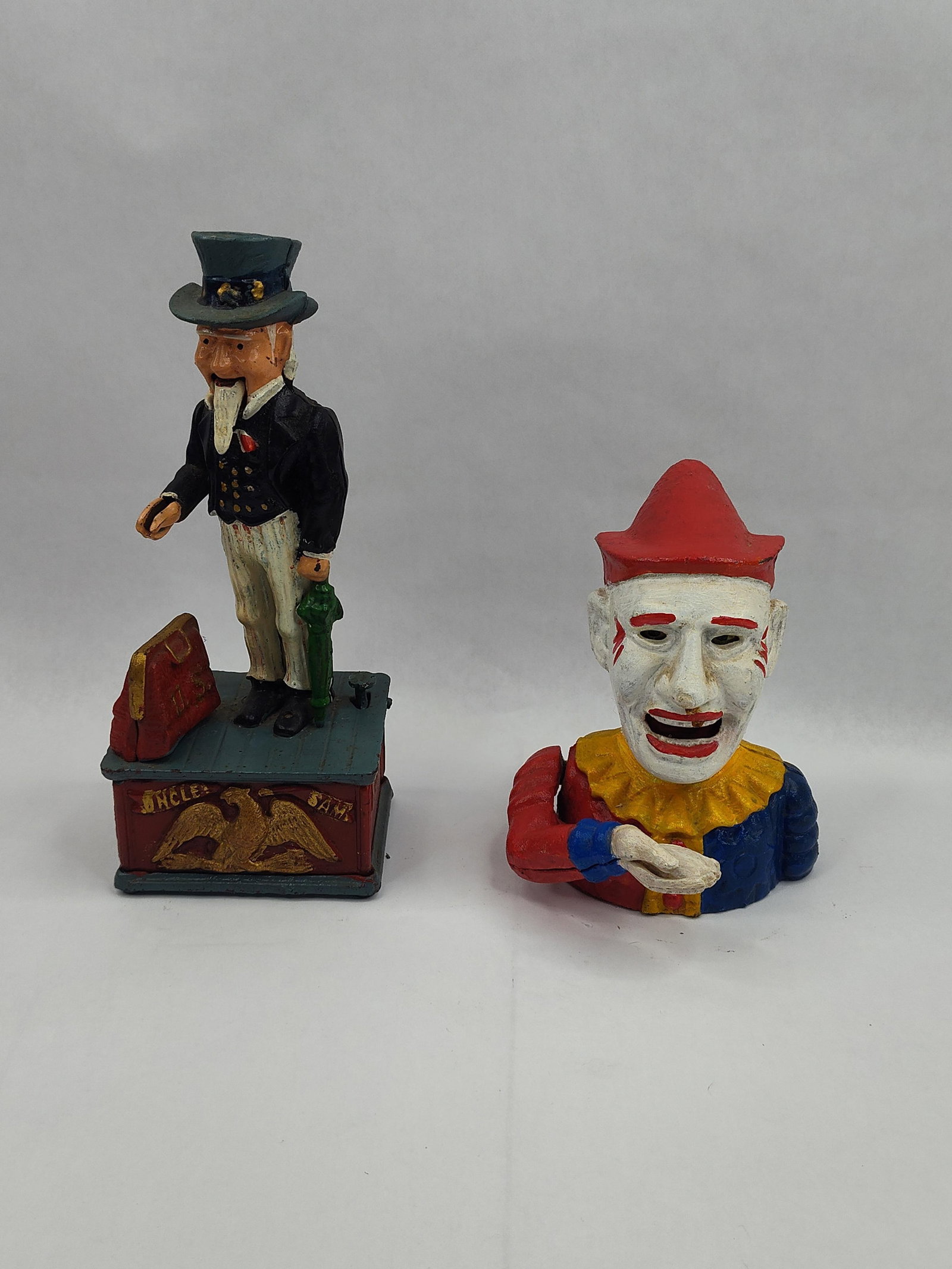 Pair Taiwanese Iron Mechanical Banks (1 of 8)